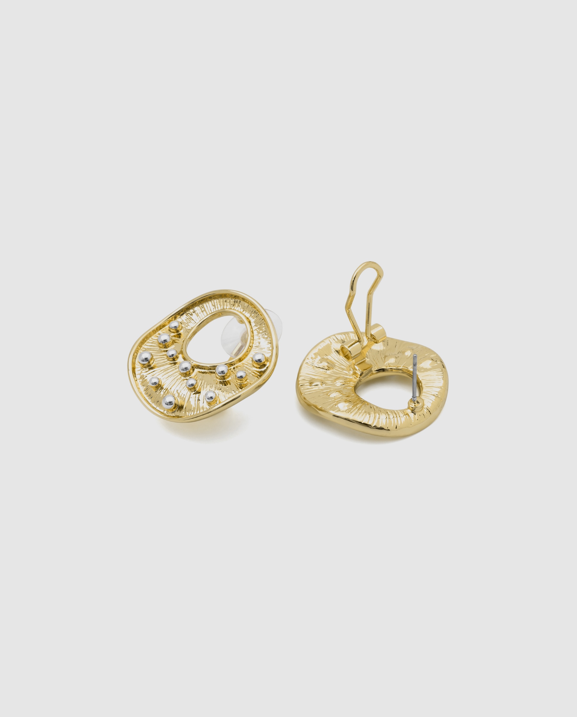 Brincos África com Acabamentos em Ouro Amarelo de 18k Dourado-6
