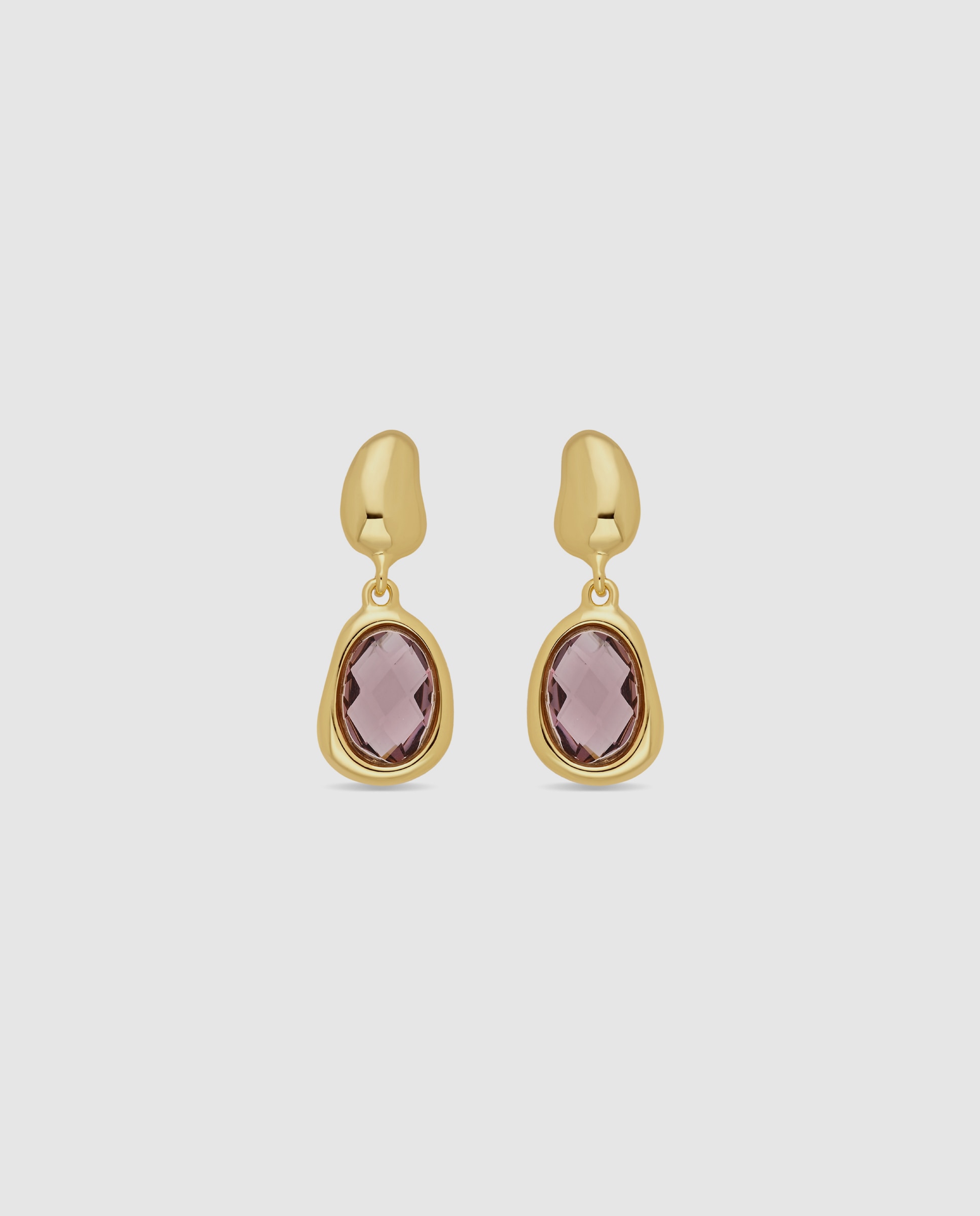 Imagem 0 de Brincos Africa com Cristal Acabados em Ouro Amarelo de 18k