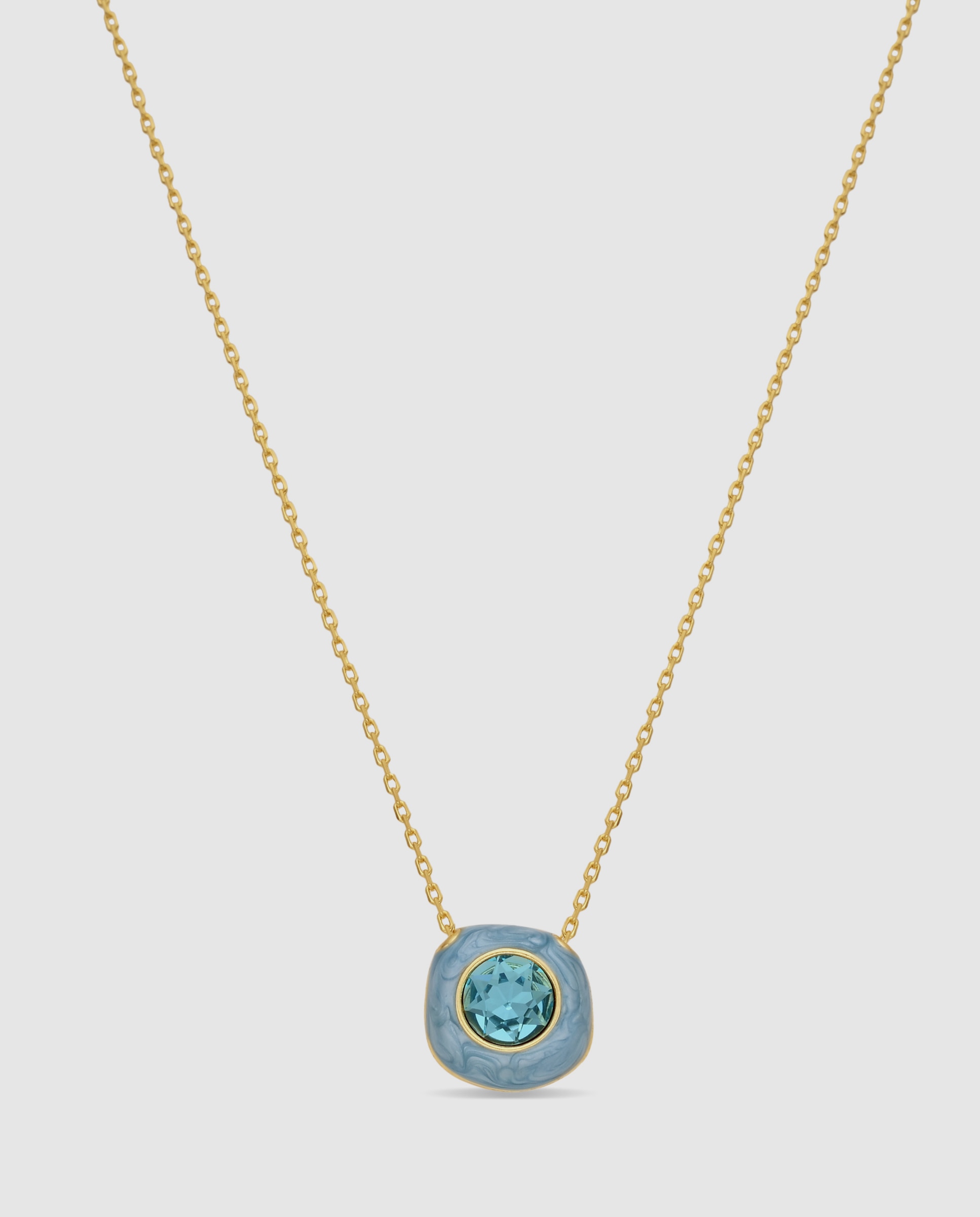 Imagem 0 de Colar Africa com Cristal Acabado em Ouro Amarelo de 18k