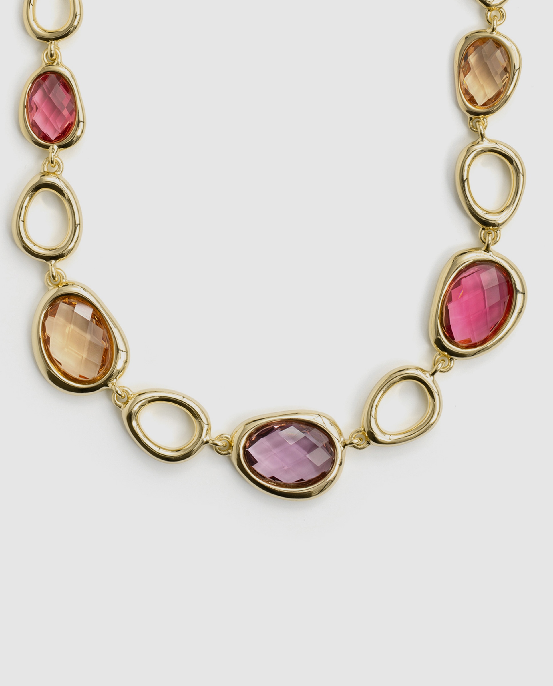 Imagem 0 de Colar Africa com Cristal Acabado em Ouro Amarelo de 18k