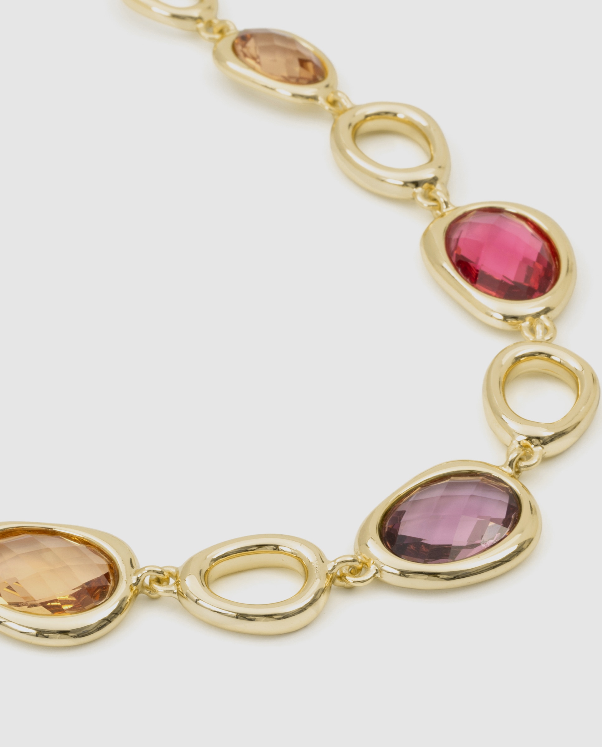 Colar Africa com Cristal Acabado em Ouro Amarelo de 18k Multicolor-6