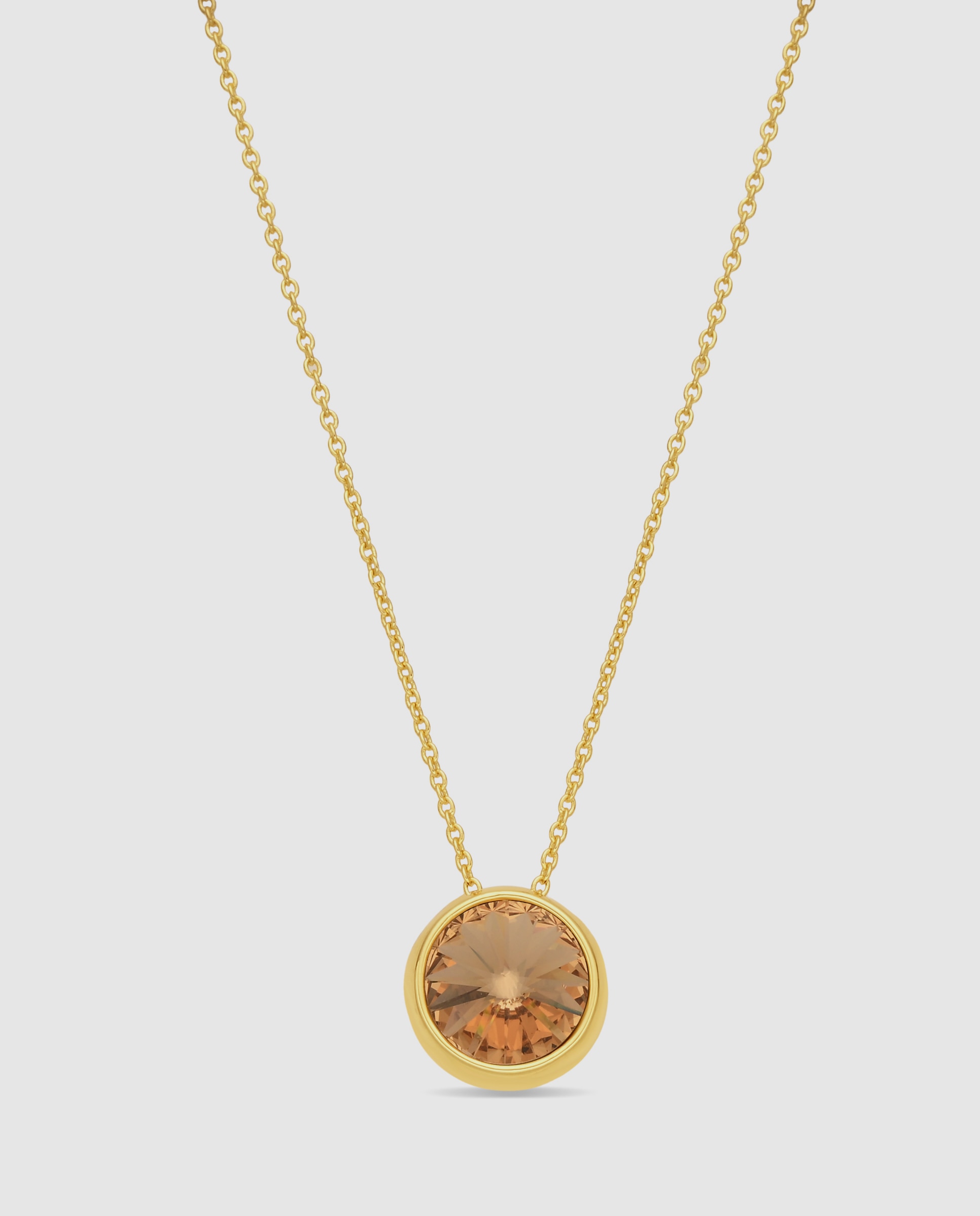 Imagem 0 de Colar Africa com Cristal Acabado em Ouro Amarelo de 18k