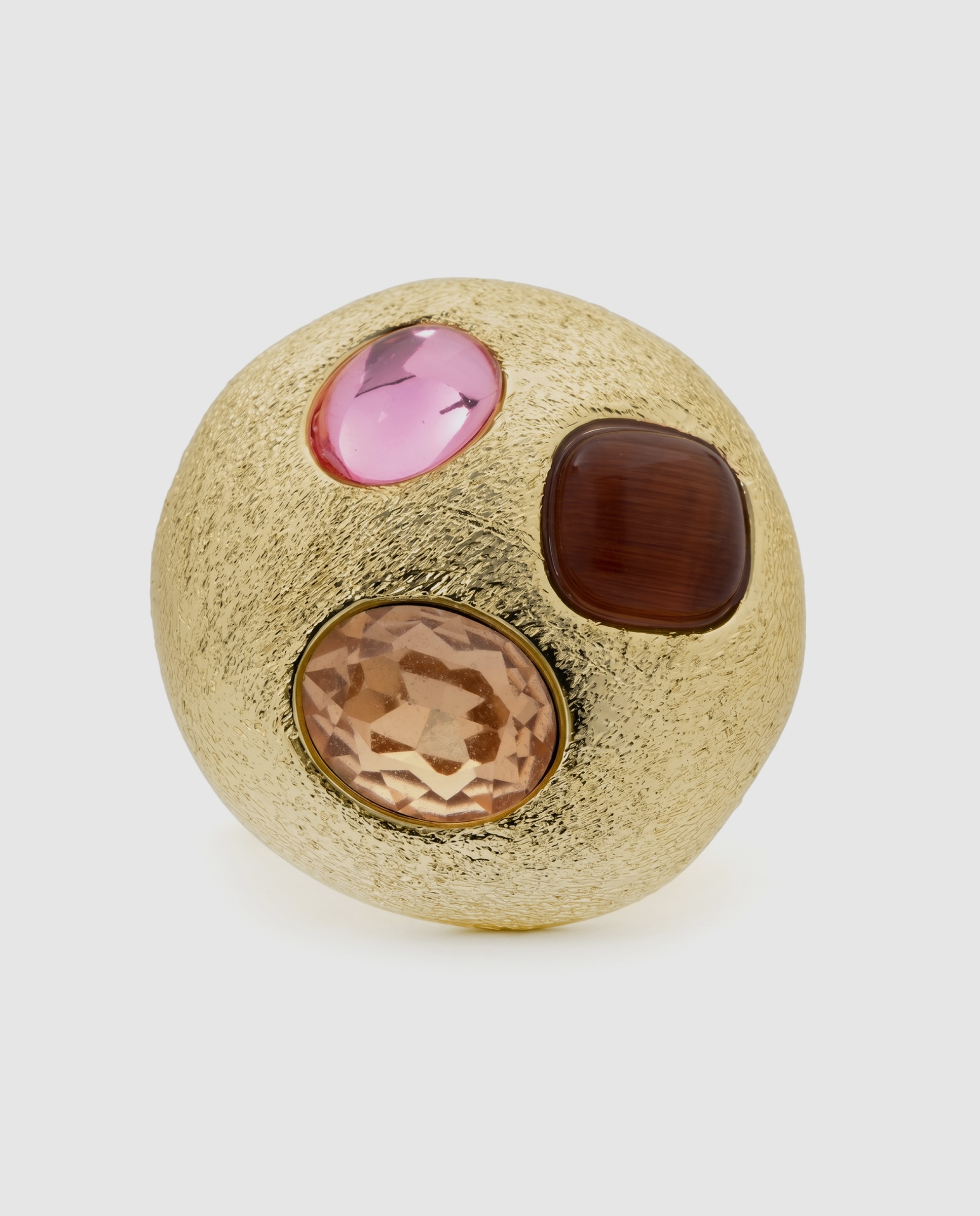 Anel Africa com Cristal Acabado em Ouro de 18k Multicolor-6