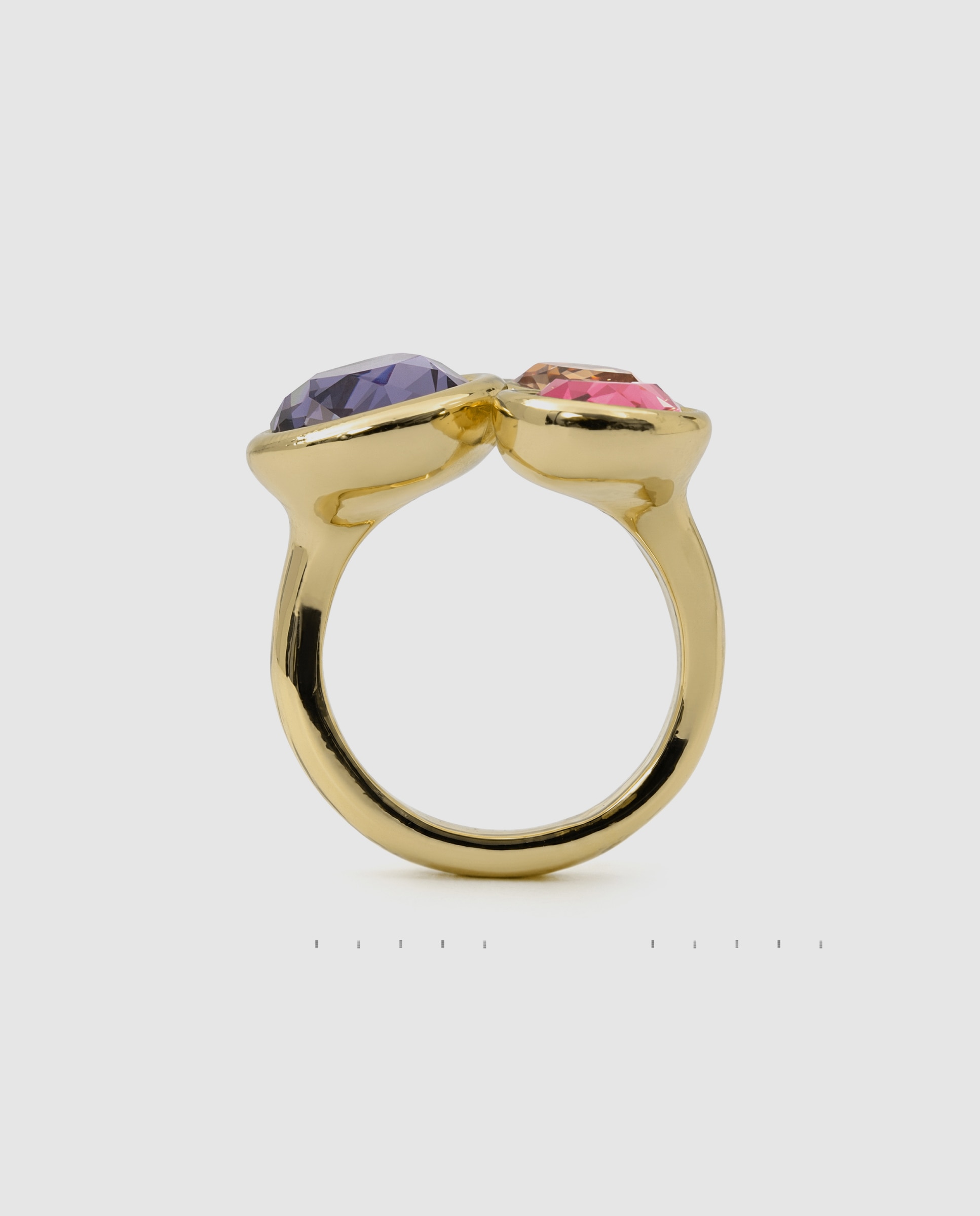 Anel Africa com Cristal Acabado em Ouro Amarelo de 18k Multicolor-7