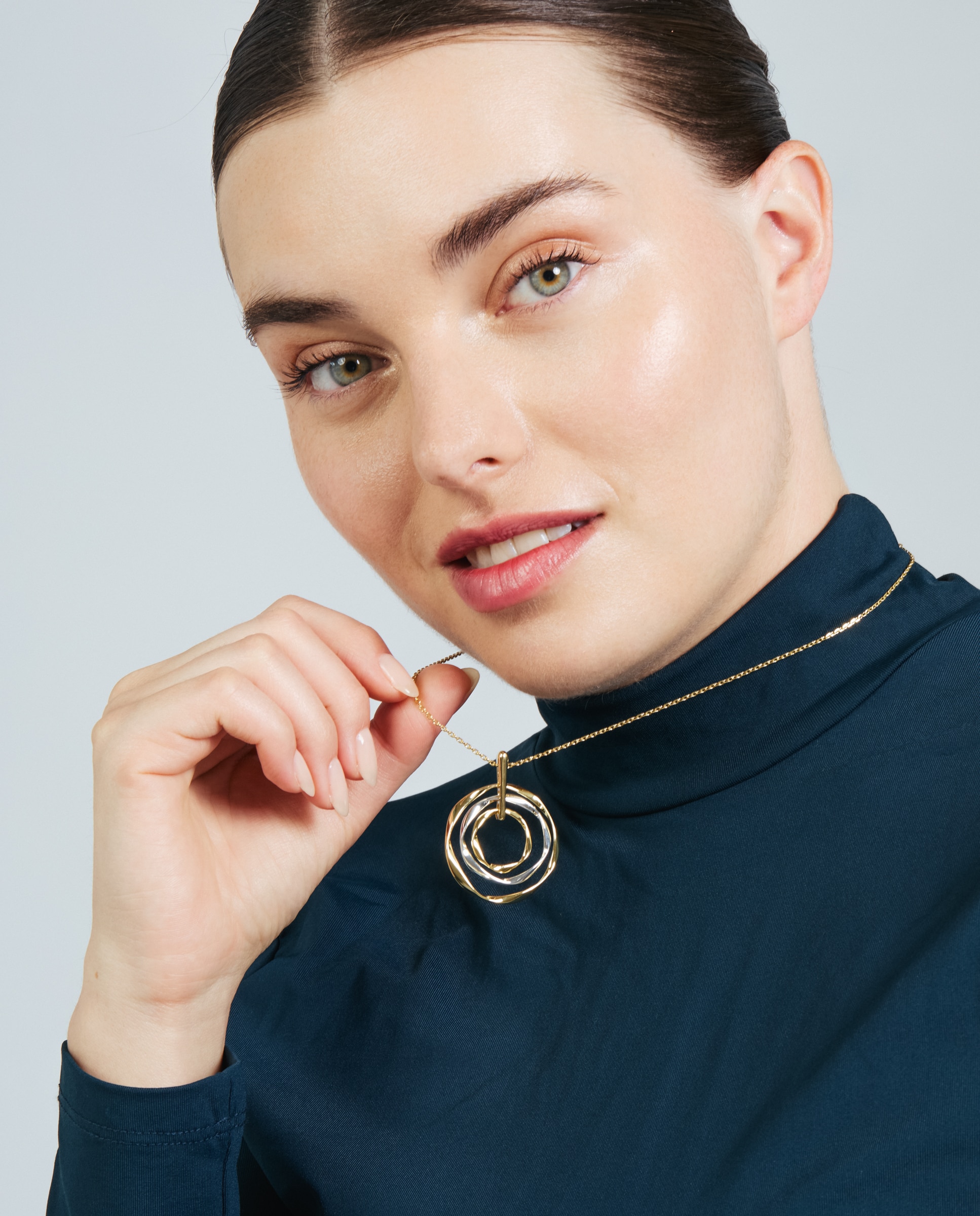 Colar Africa Acabado em Ouro Amarelo 18k e Ródio Multicolor-2