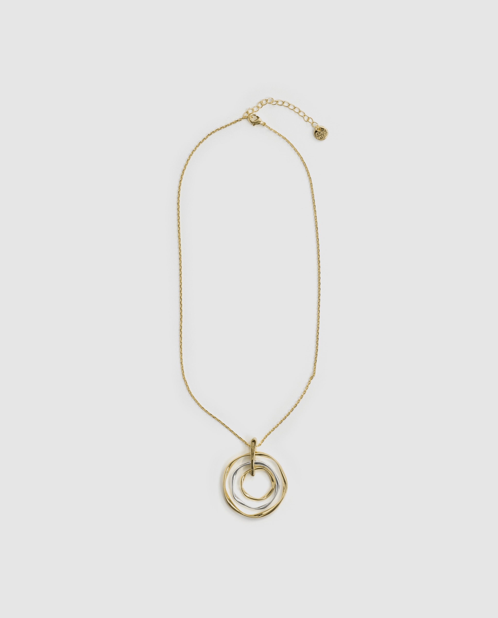Colar Africa Acabado em Ouro Amarelo 18k e Ródio Multicolor-3