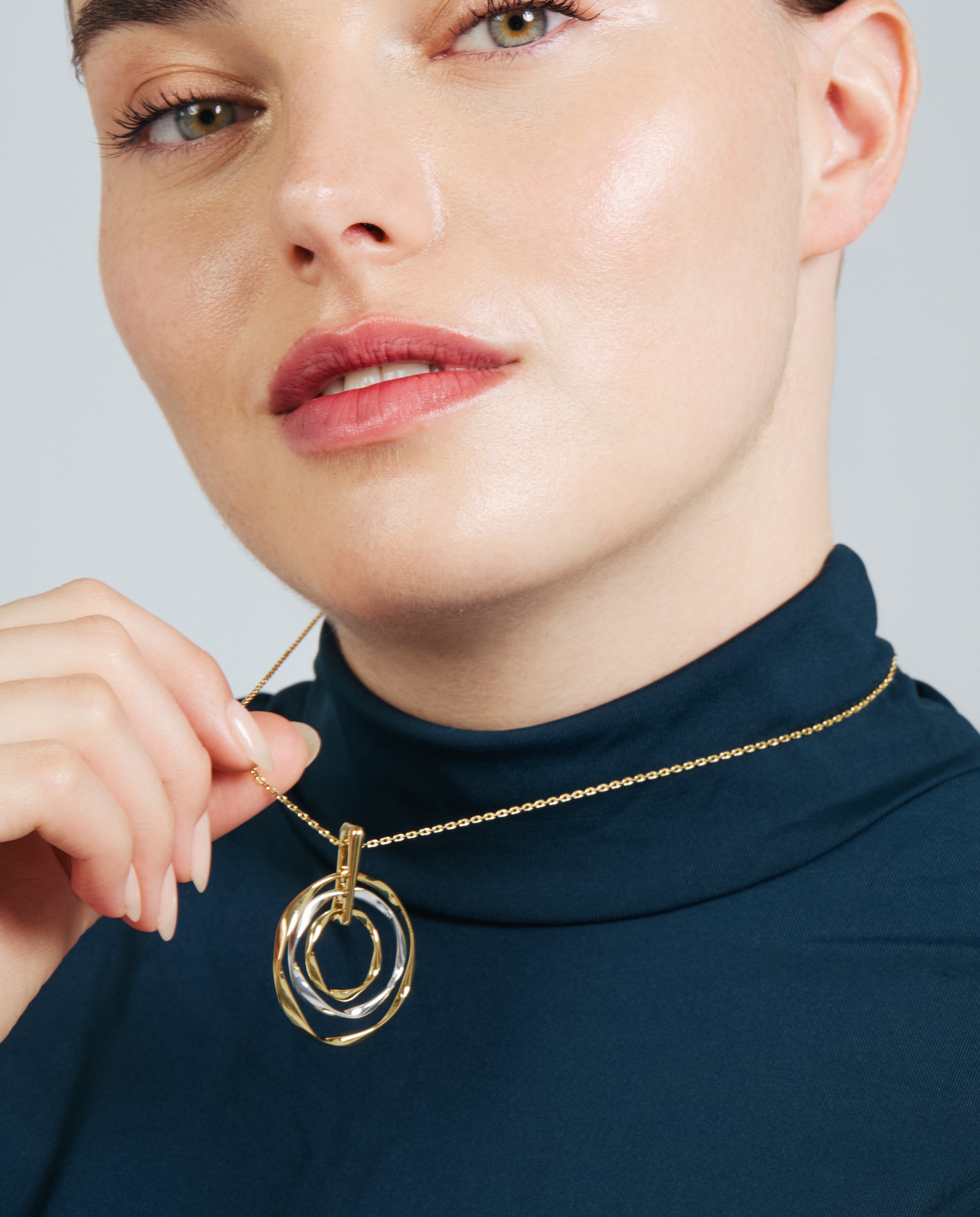 Colar Africa Acabado em Ouro Amarelo 18k e Ródio Multicolor-4