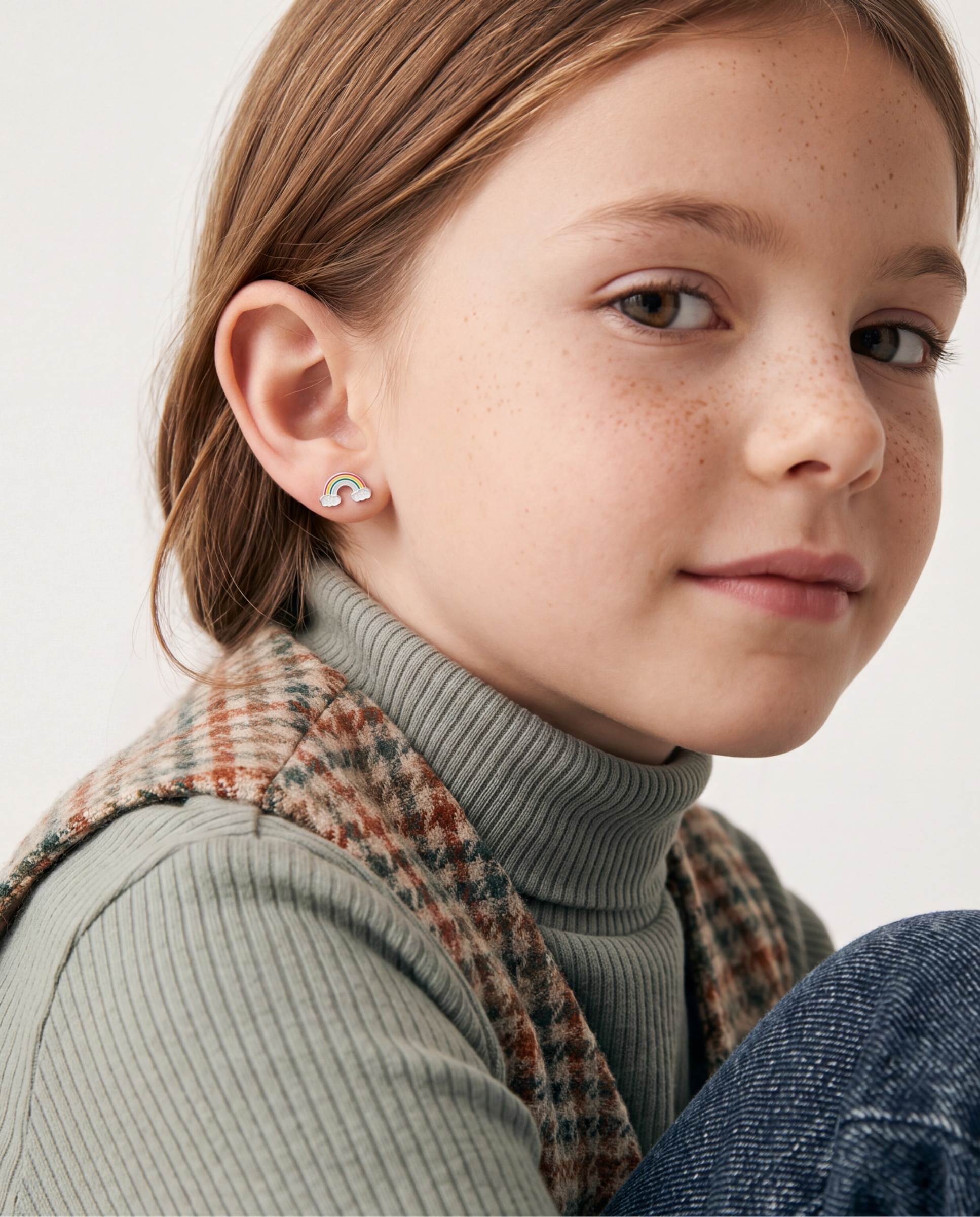 Brincos Kids de Prata de Lei 925 com Acabamento em Ródio e Lacado Multicolor-2