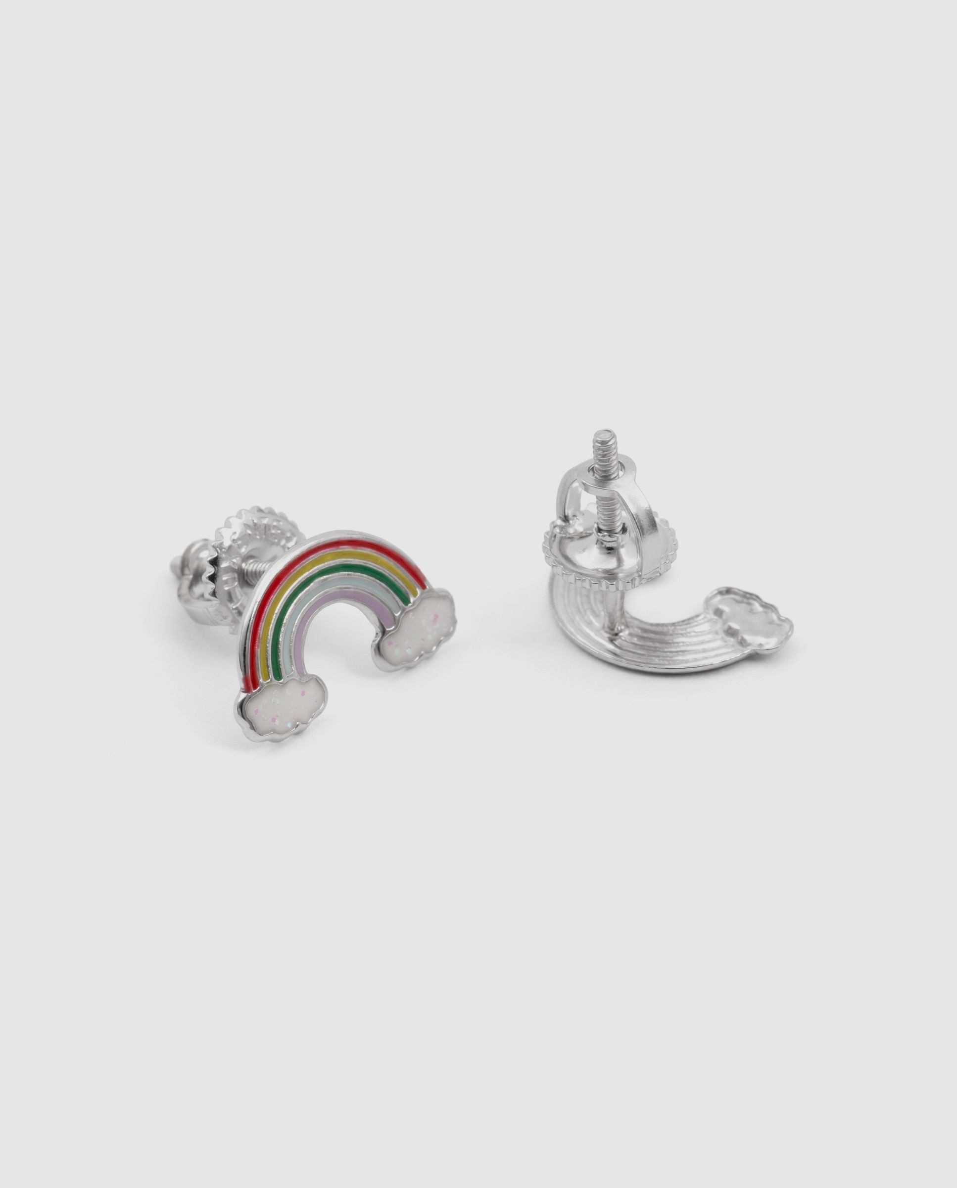 Brincos Kids de Prata de Lei 925 com Acabamento em Ródio e Lacado Multicolor-6