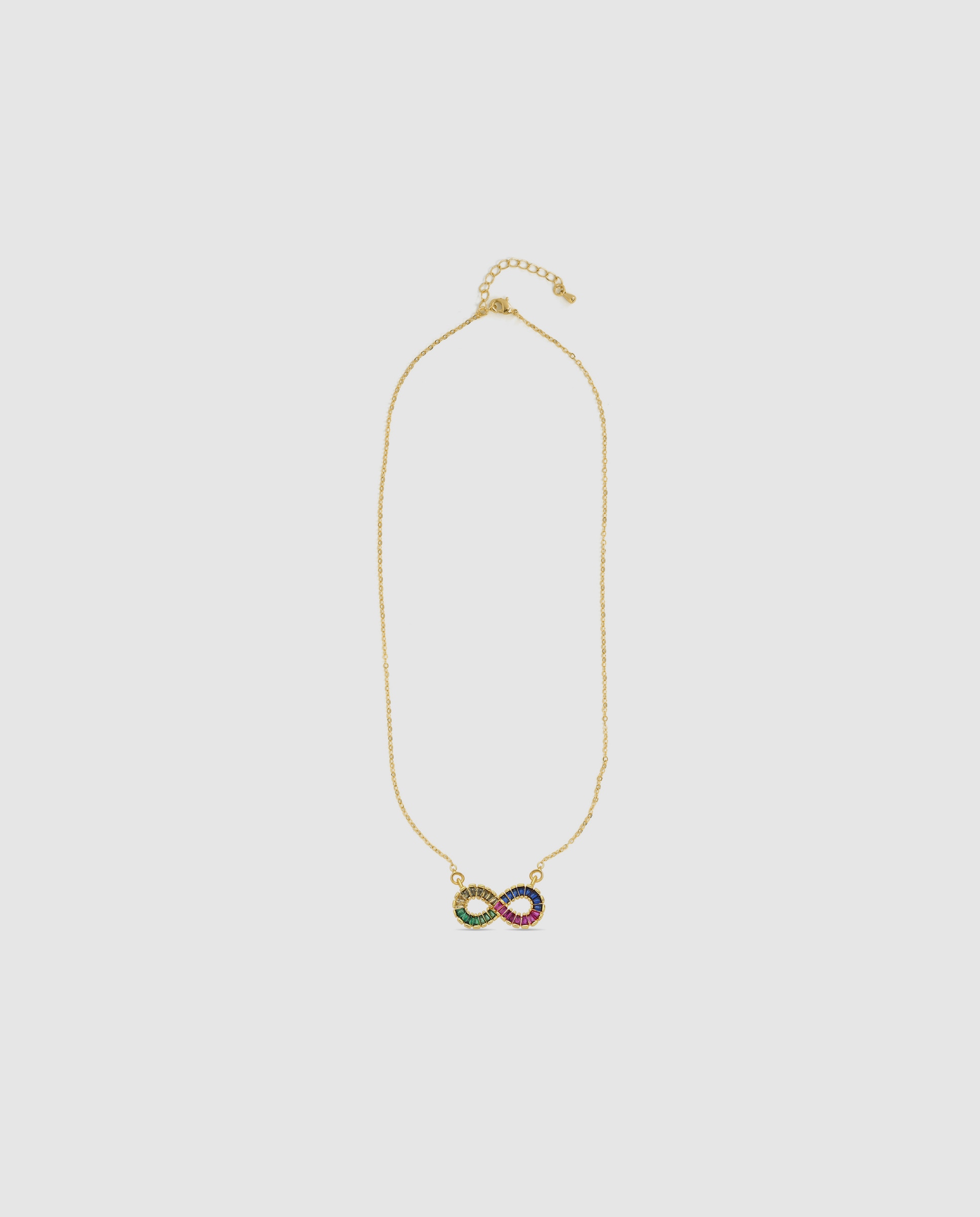 Colar Deluxe com Zirconita Acabado em Ouro Amarelo de 18k Multicolor-3