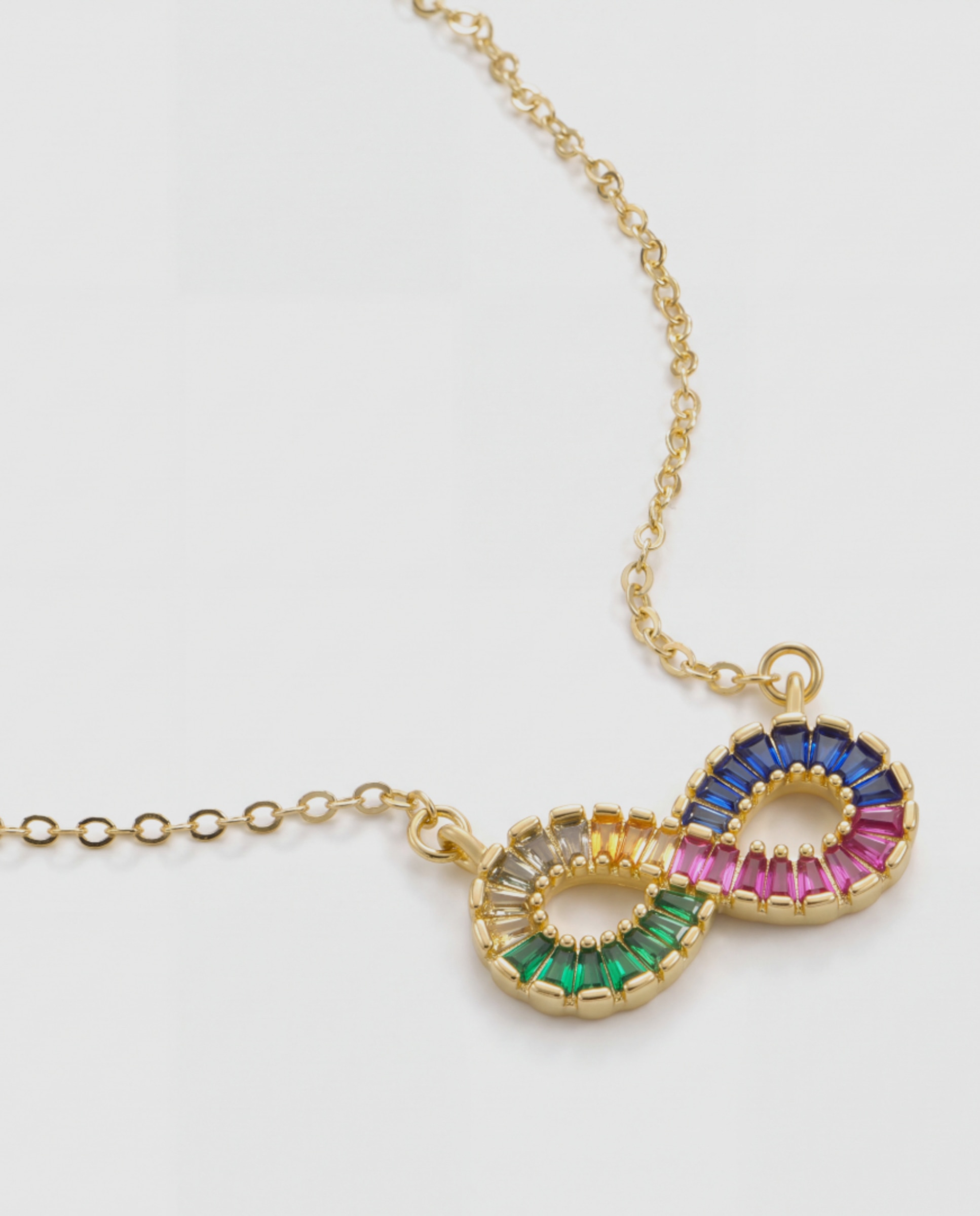 Colar Deluxe com Zirconita Acabado em Ouro Amarelo de 18k Multicolor-6