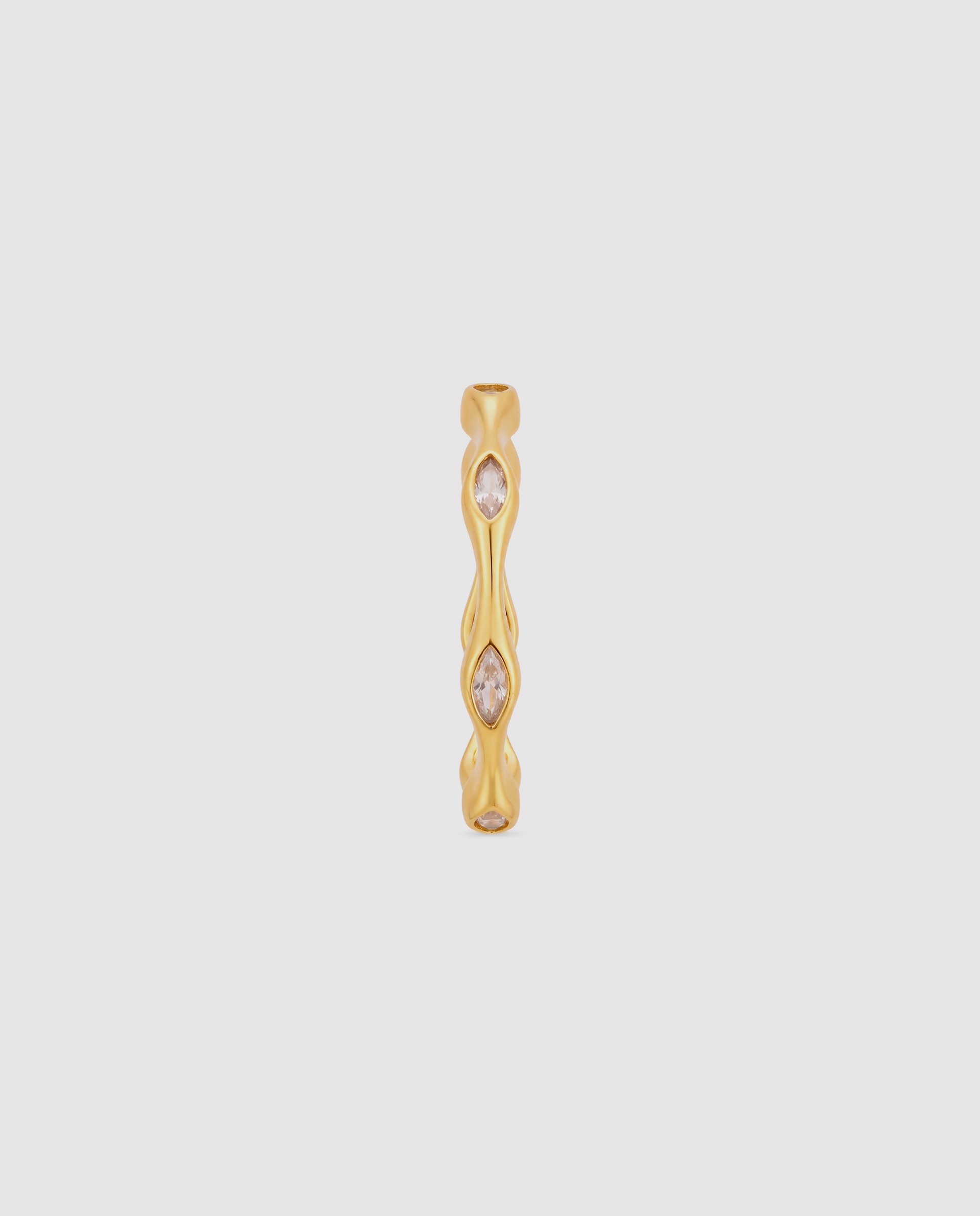 Anel Africa com Zirconita Brilhante Acabado em Ouro Amarelo de 18k Dourado-3