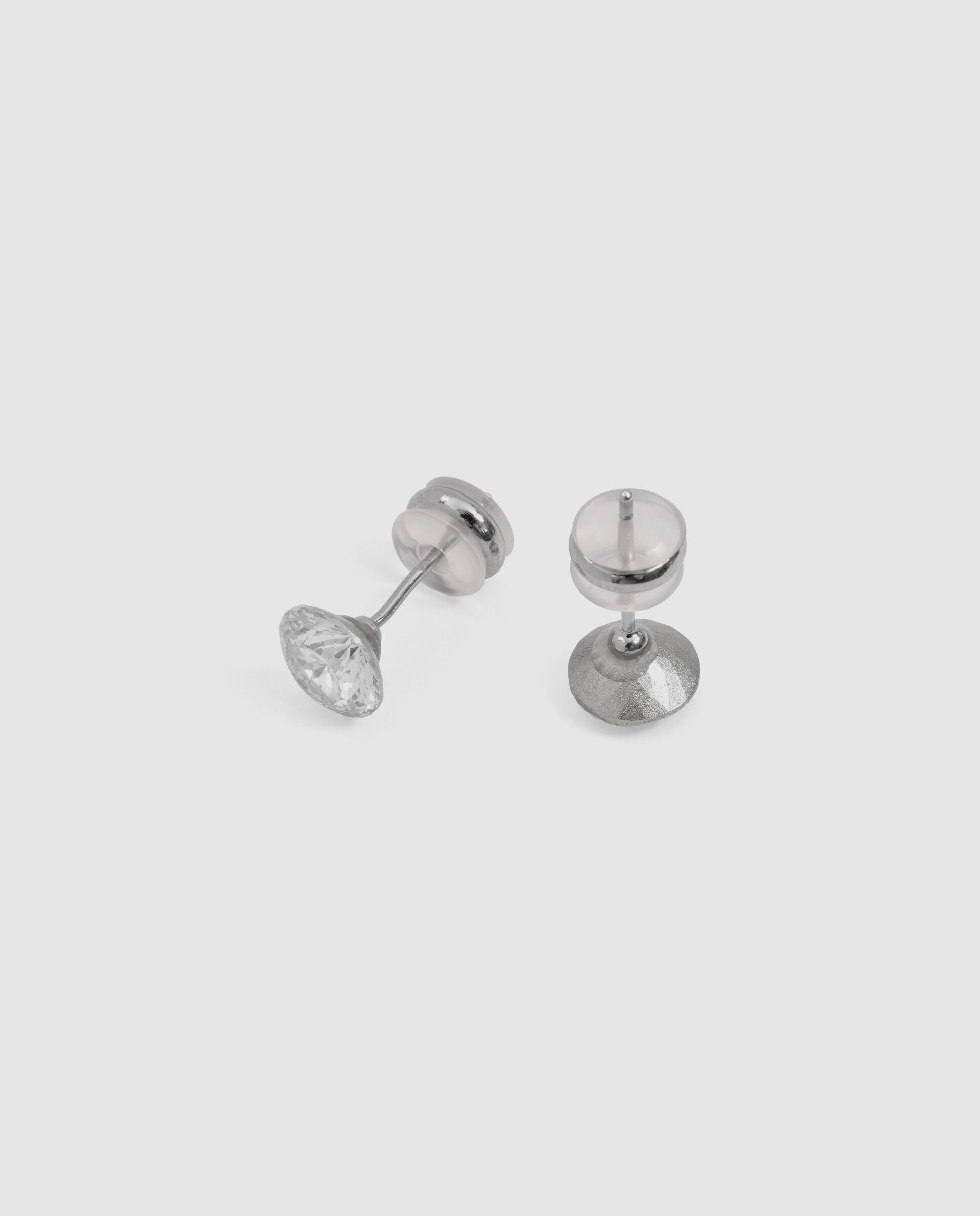 Brincos Africa com Zircônias e Acabamento em Ródio Branco-6