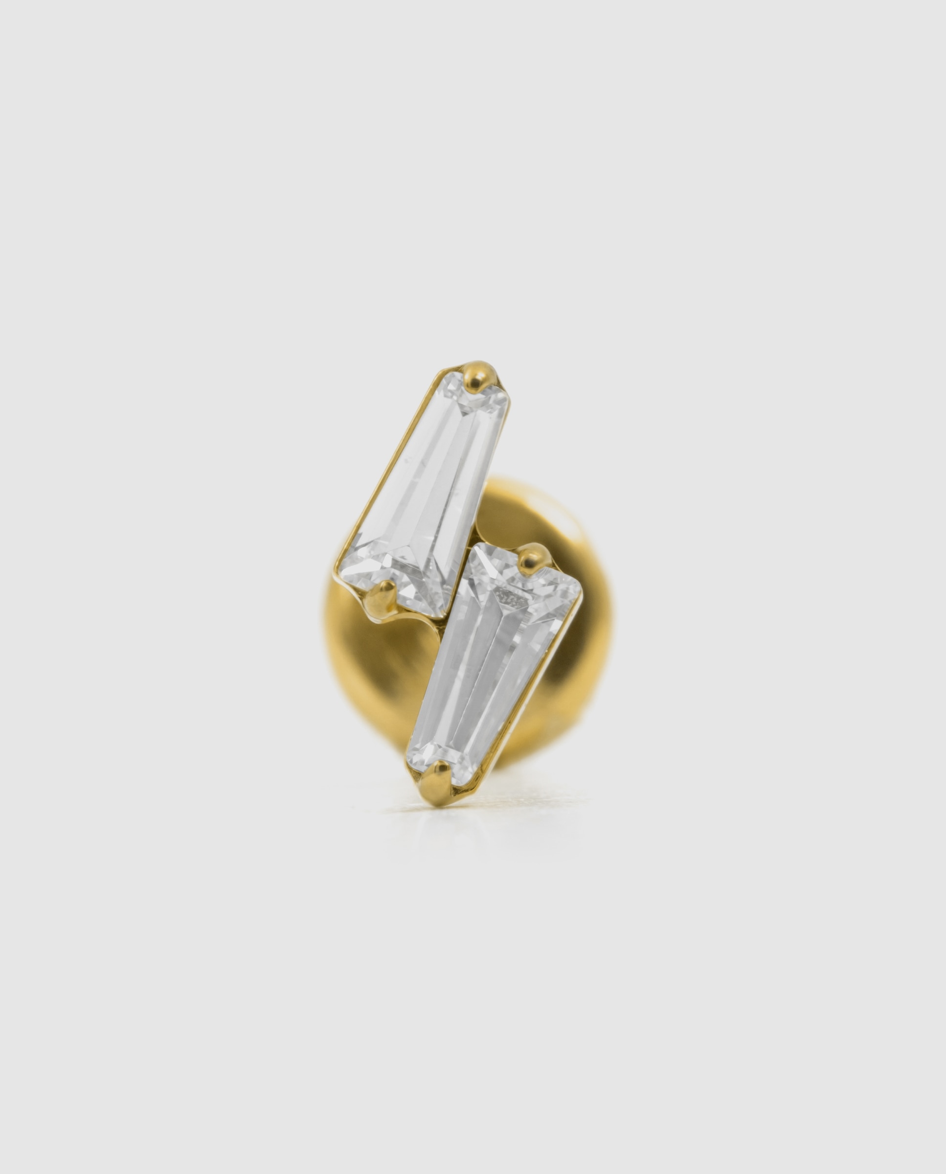 Piercing de Titânio com Zirconita em Acabado em Ouro de 18k Branco-3