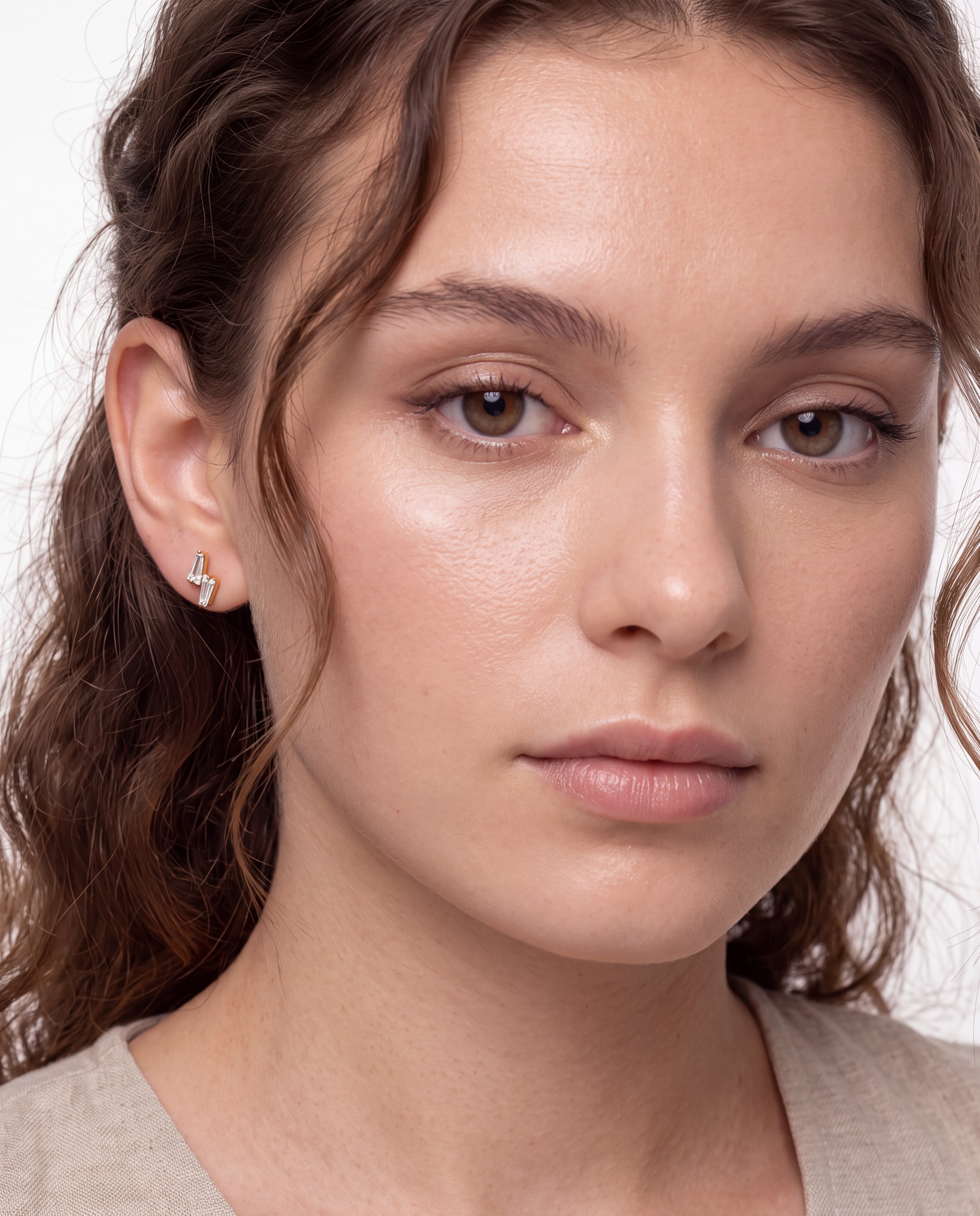 Piercing de Titânio com Zirconita em Acabado em Ouro de 18k Branco-5