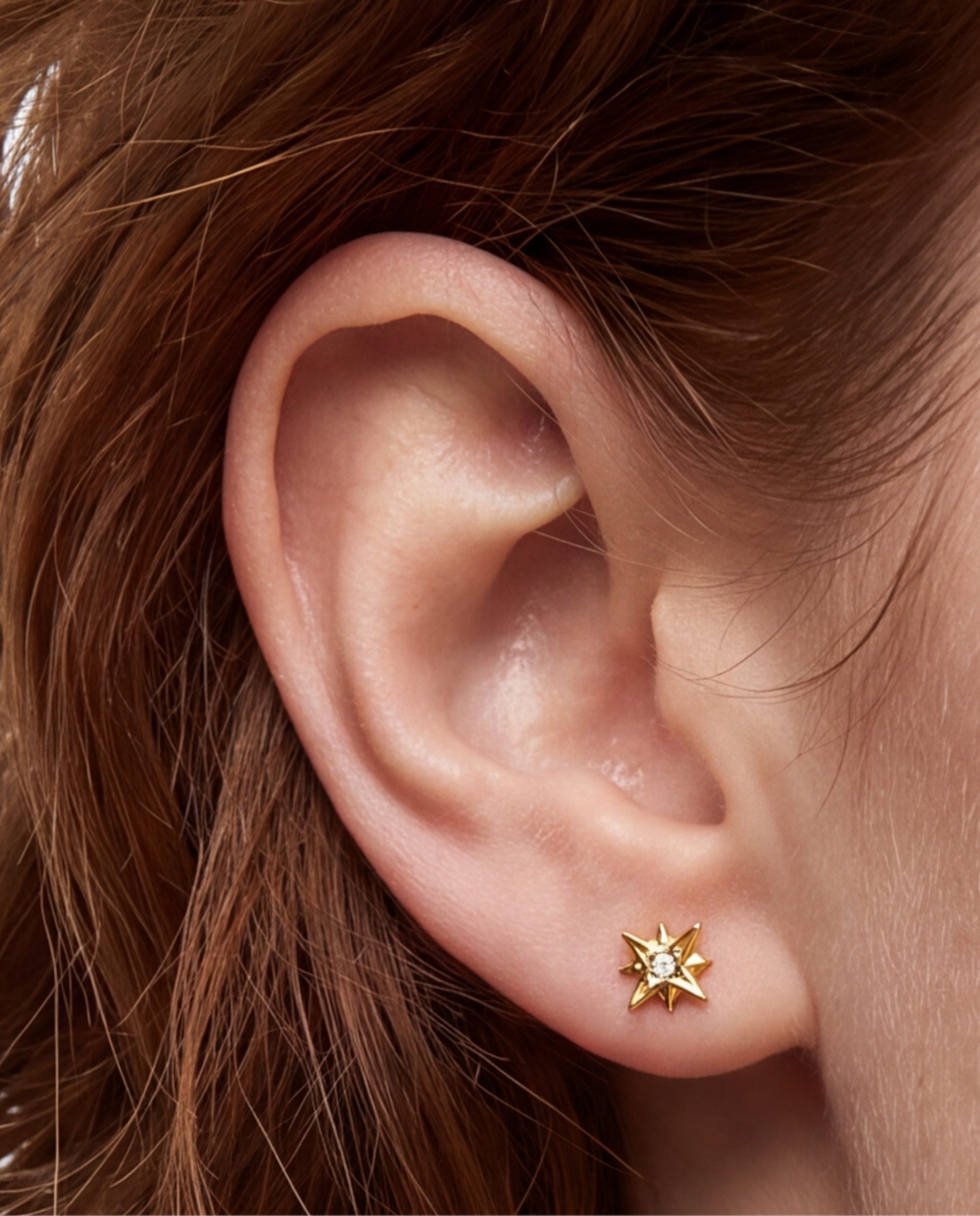 Piercing de Titânio com Zirconita em Acabado em Ouro de 18k Branco-4
