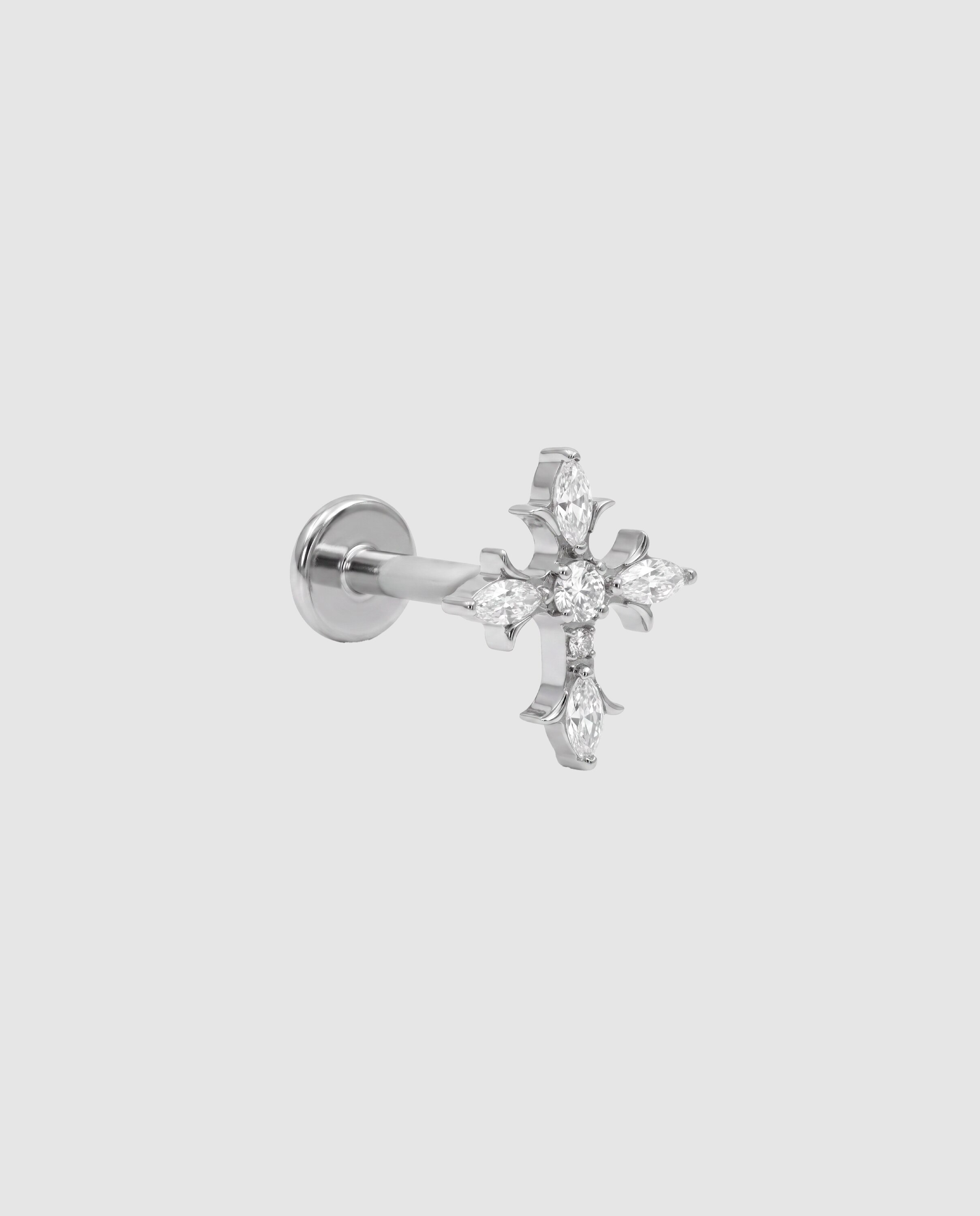 Imagem 0 de Piercing de Titânio com Zirconita e Acabamento em Ródio