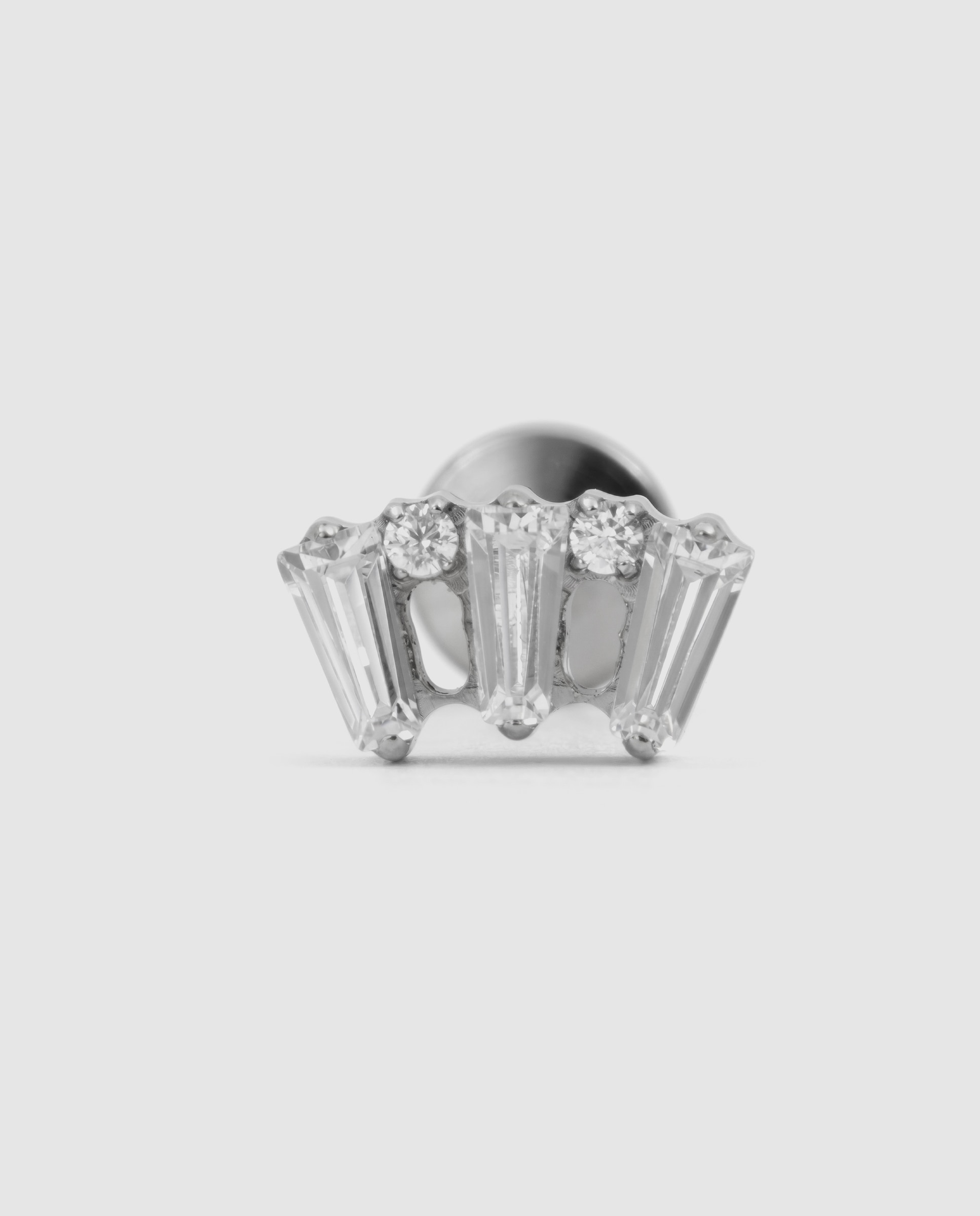 Piercing de Titânio com Zirconita e Acabamento em Ródio Branco-3