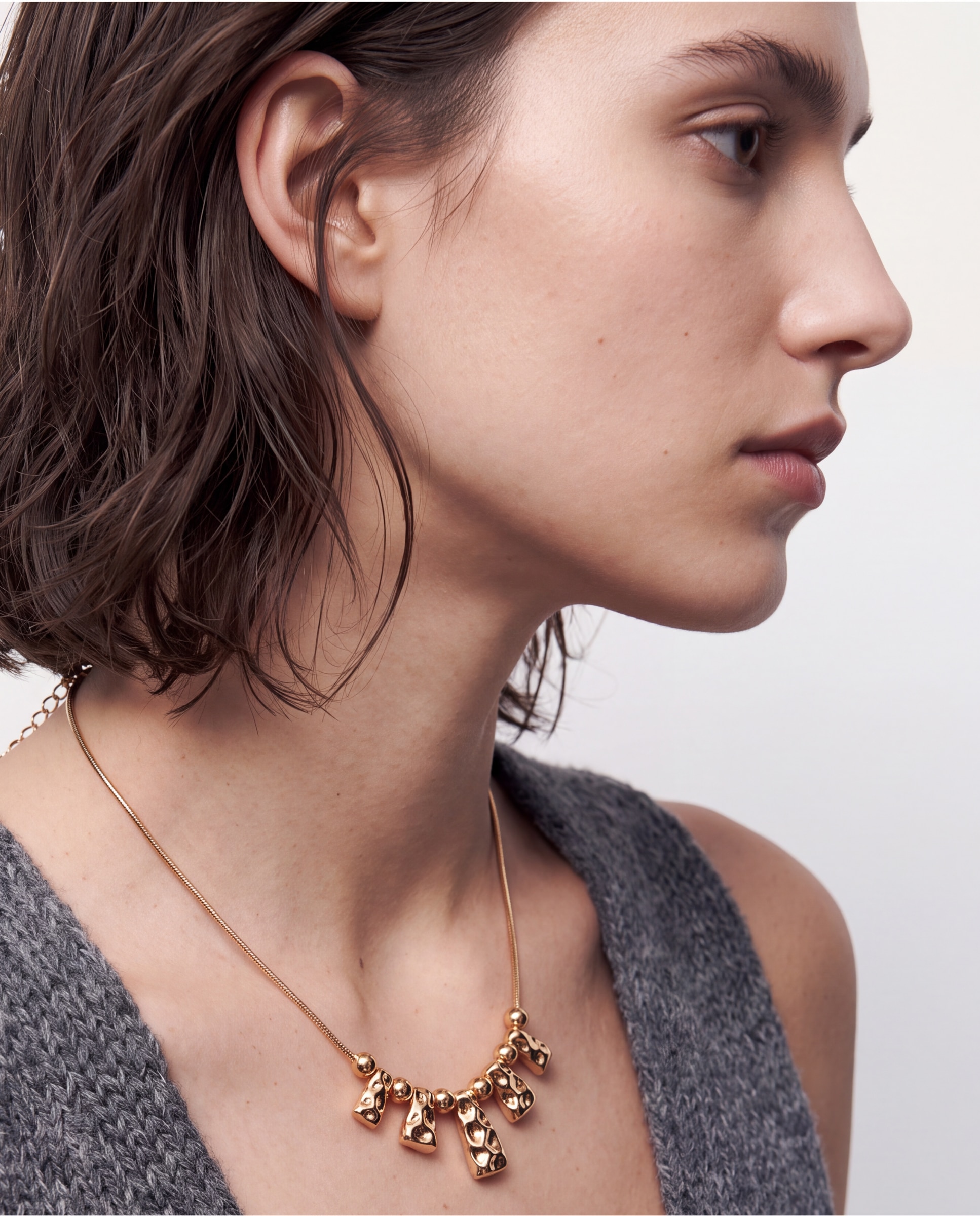 Colar Africa com Acabamento em Ouro Amarelo de 18k Dourado-4
