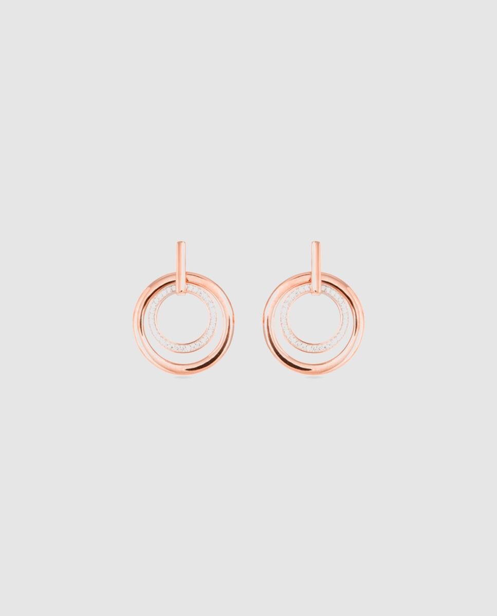 Brincos de Argola Momentos para Brilhar de Prata de Lei 925 com Acabamento em Ródio e Zirconita Brilhante Branco-1