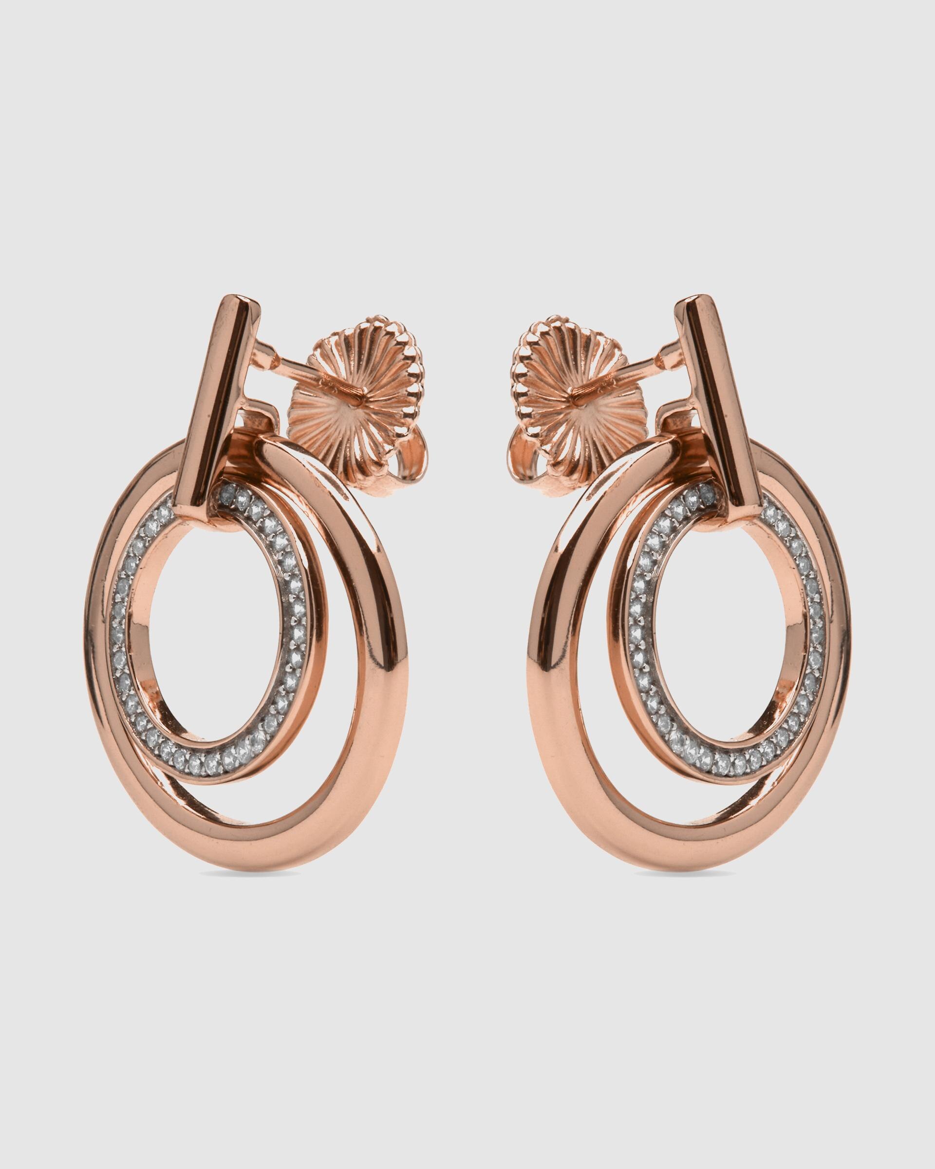 Brincos de Argola Momentos para Brilhar de Prata de Lei 925 com Acabamento em Ródio e Zirconita Brilhante Branco-3