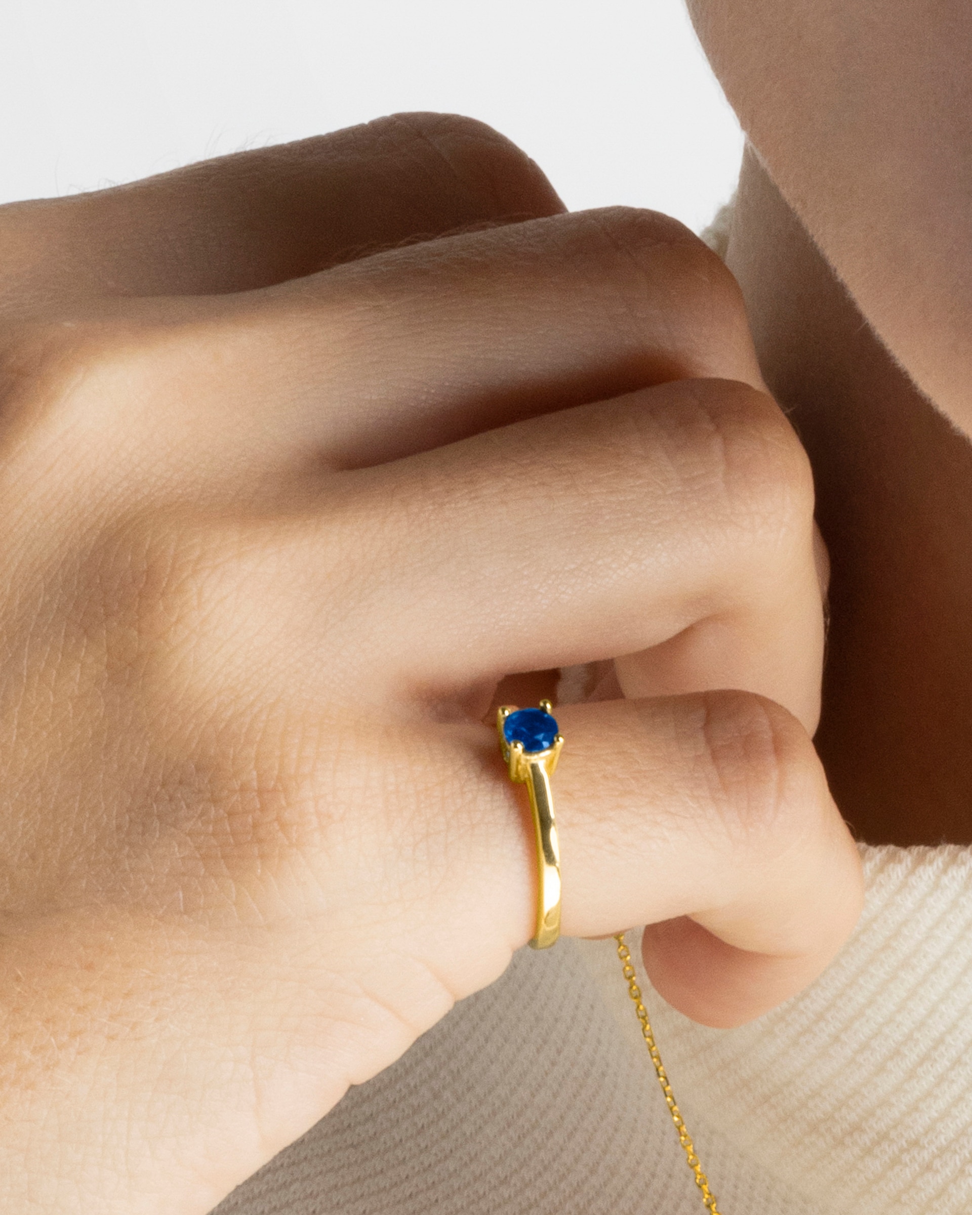 Anel África Moda de Prata de Lei 925 com Acabamento em Ouro Amarelo de 18 Quilates com Quartzo Hidrotermal Lápis-lazúli Ouro-3