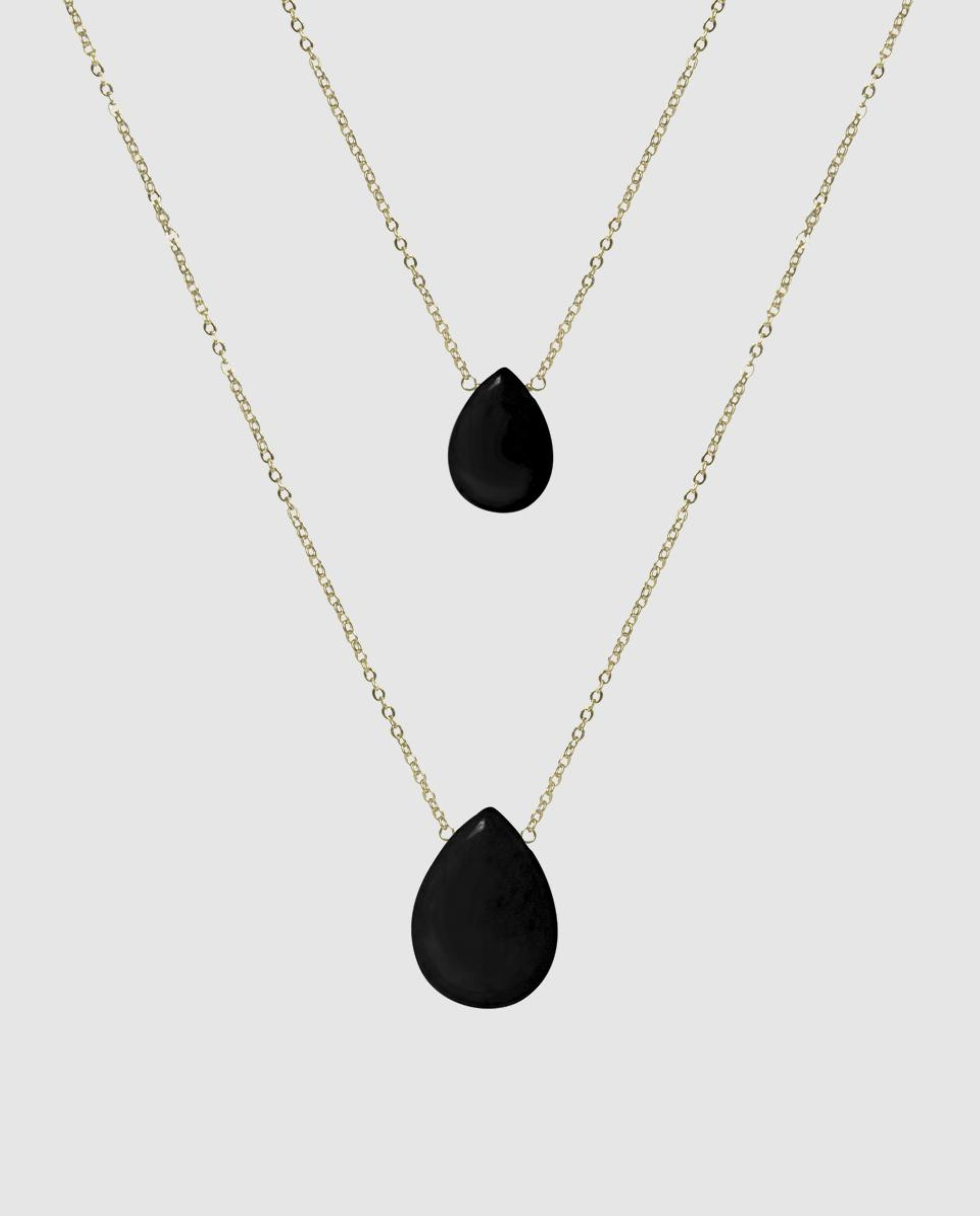 Colar África Moda Acabado em Ouro Amarelo de 18 Quilates com Onix Preto-1