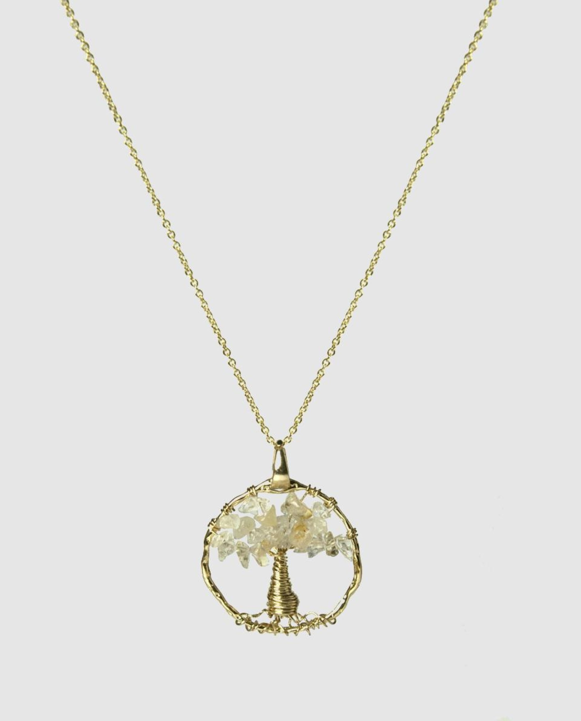 Imagem 0 de Colar África Moda com Acabamento em Ouro Amarelo de 18 Quilates com Citrino Natural