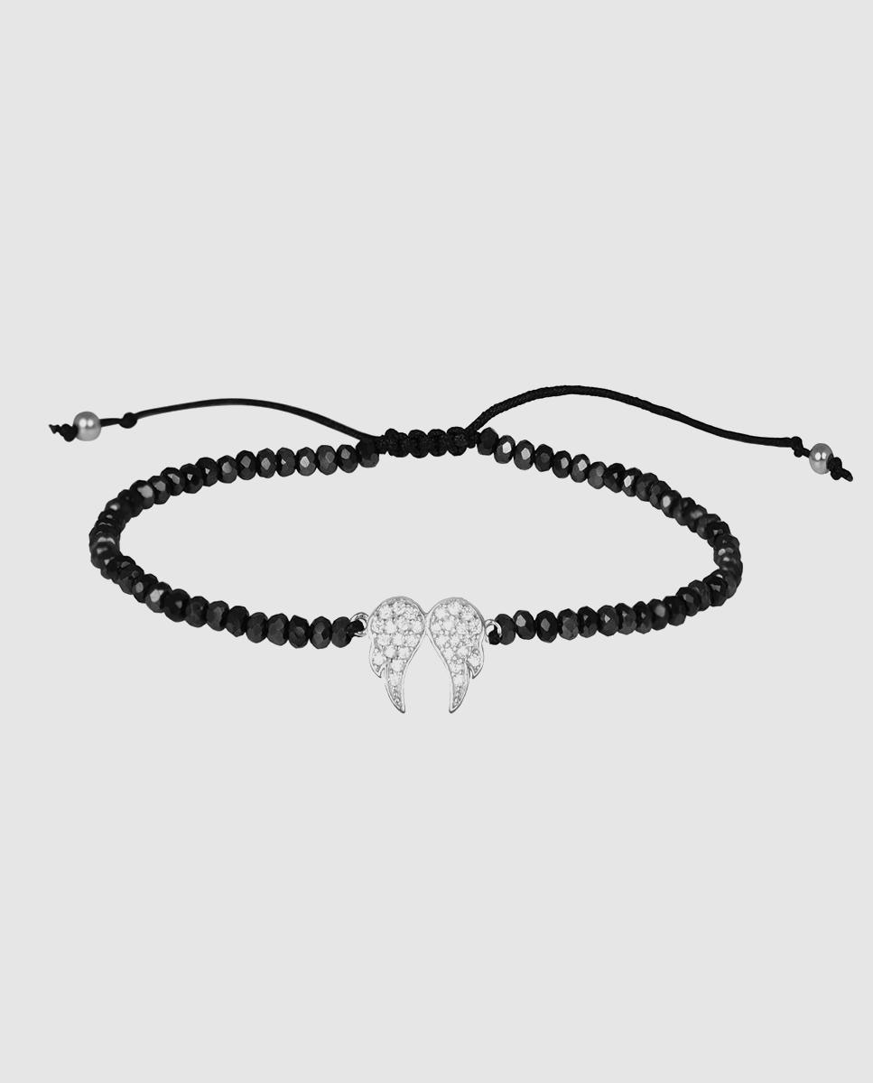 Pulseira de Corrente Pide Un Deseo de Prata de Lei 925 com Acabamento em Ródio e Zirconita Brilhante Prata-1