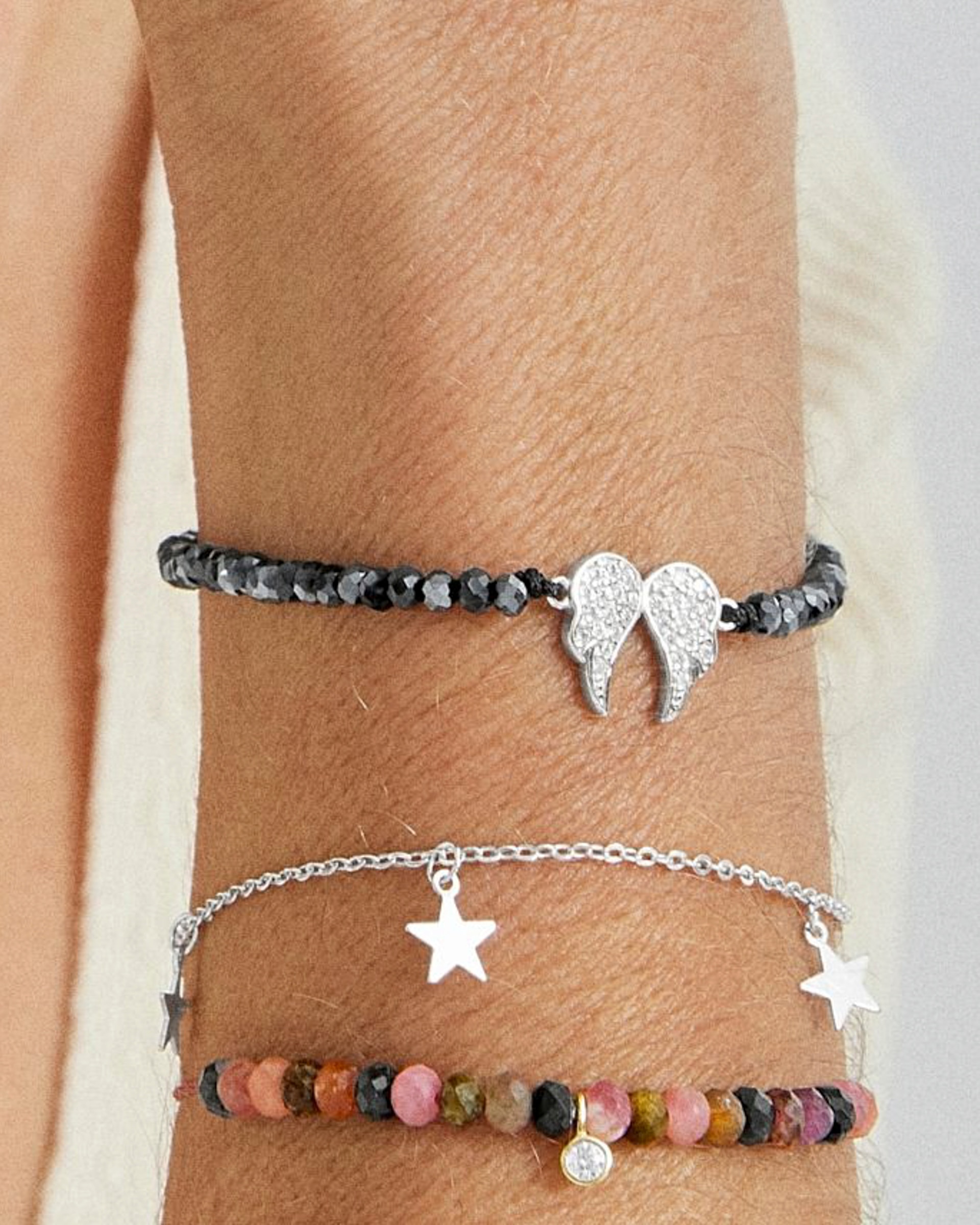 Pulseira de Corrente Pide Un Deseo de Prata de Lei 925 com Acabamento em Ródio e Zirconita Brilhante Prata-4