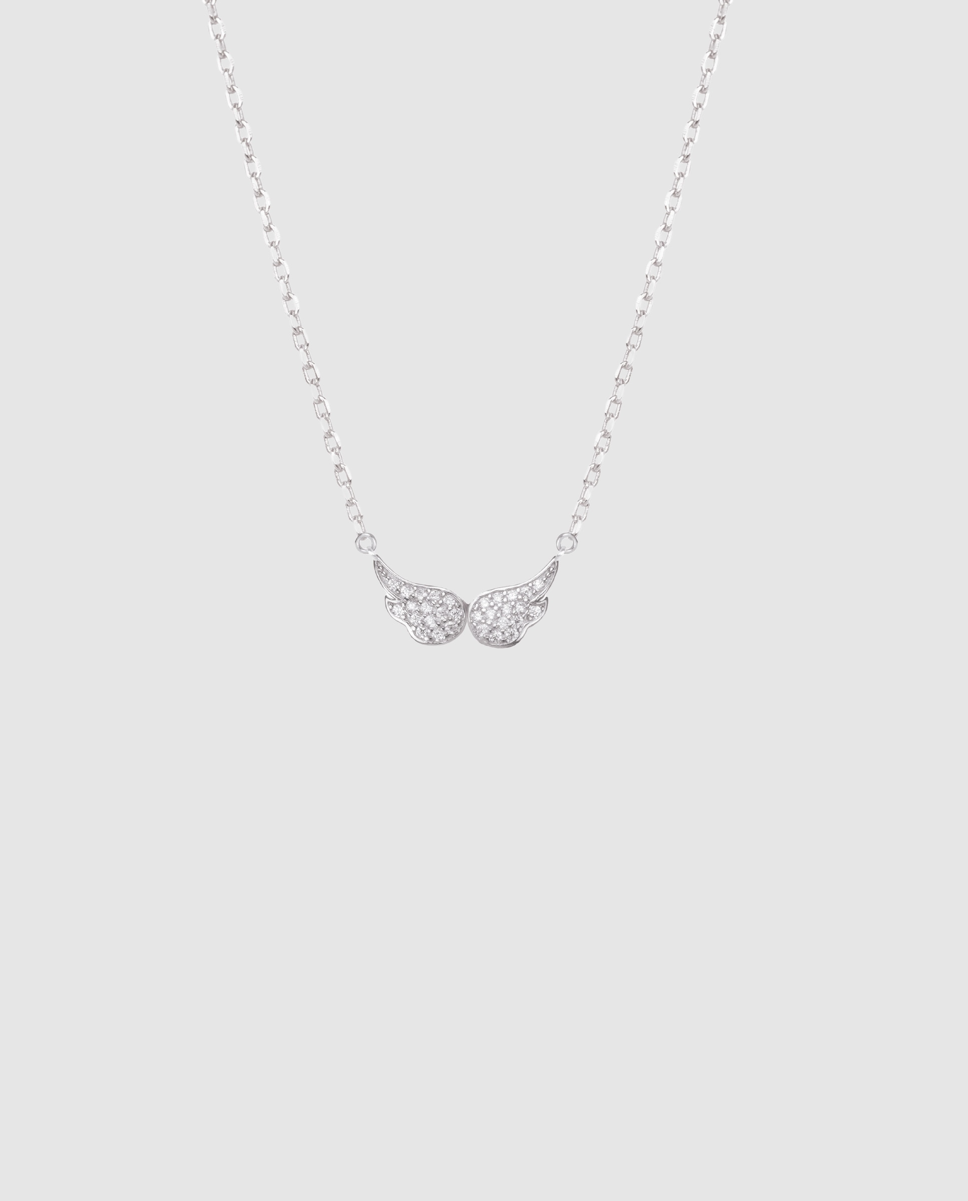 Corrente com Pendentes Make a Wish de Prata de Lei 925 com Acabamento em Ródio e Zirconita Brilhante Prata brilhante / Transparente-1