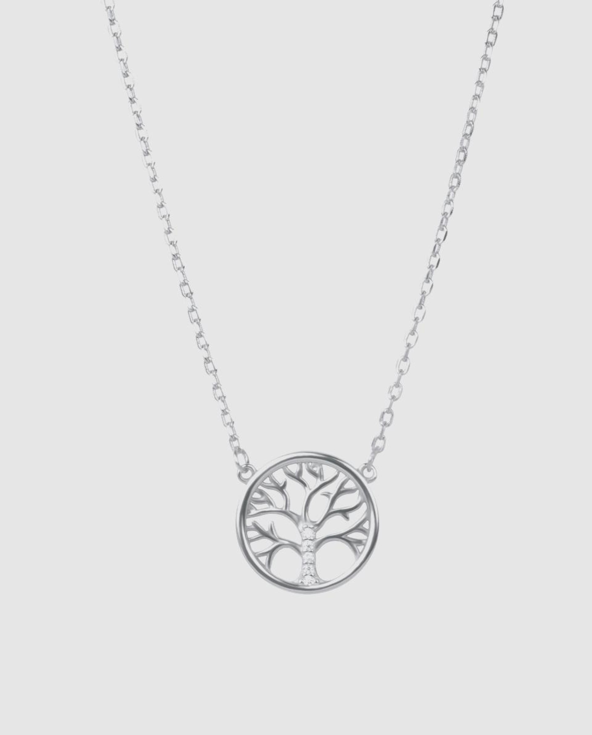 Colar Pide Un Deseo de Prata de Lei 925 com Acabamento em Ródio e Zirconita Brilhante Branco-1