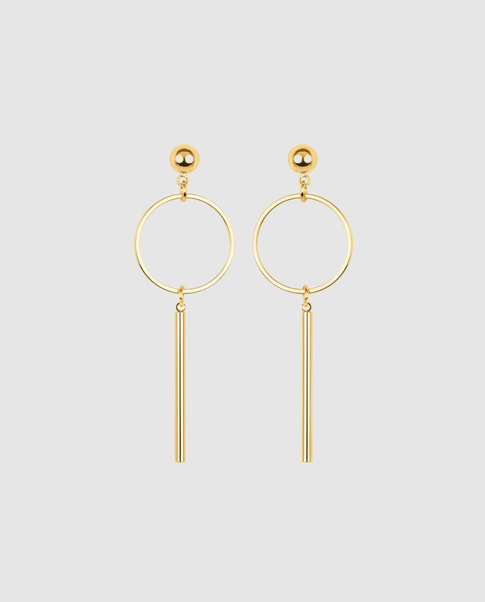 Brincos Basic Acabados em Ouro Amarelo de 18 Quilates Ouro-1