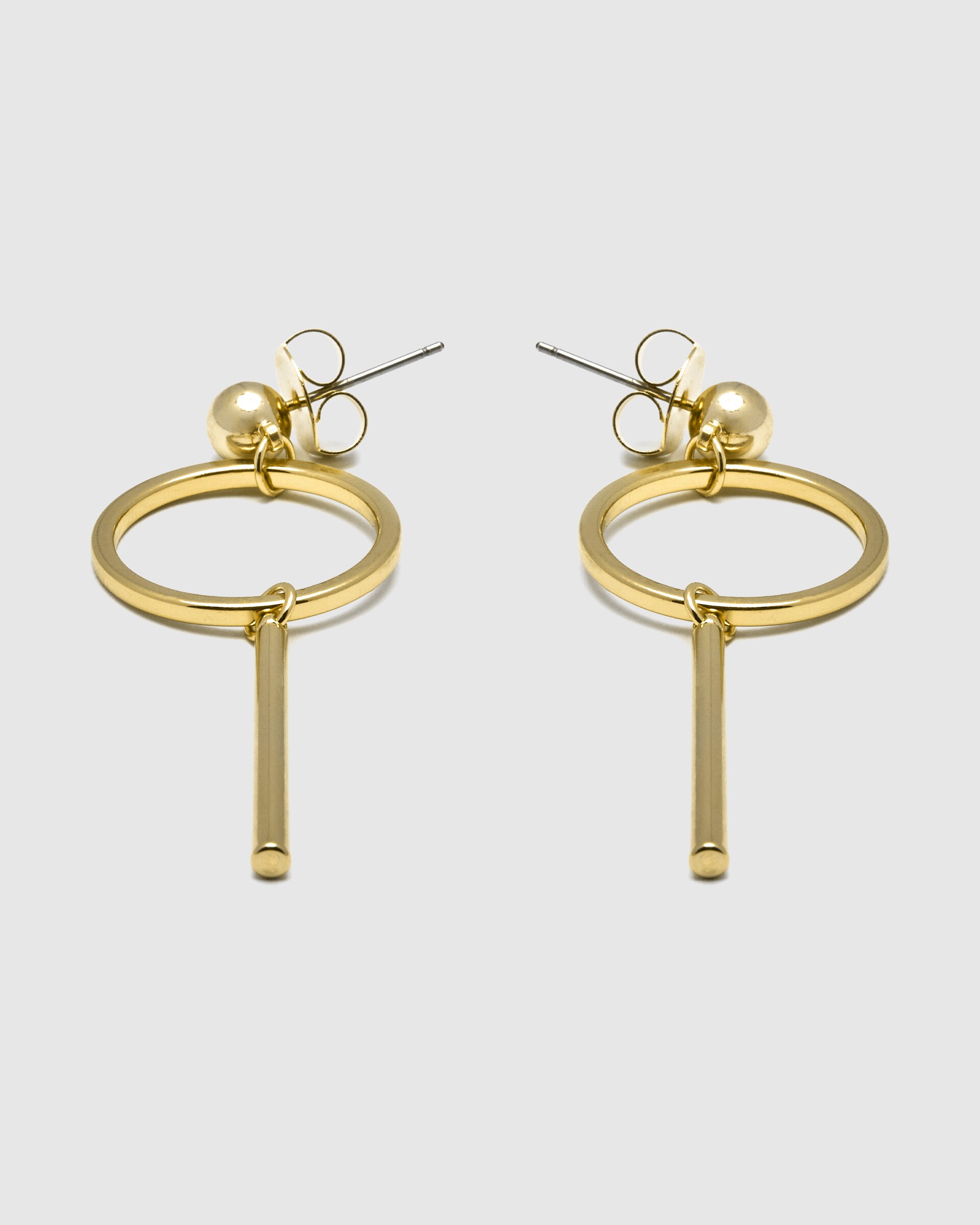 Brincos Basic Acabados em Ouro Amarelo de 18 Quilates Ouro-3