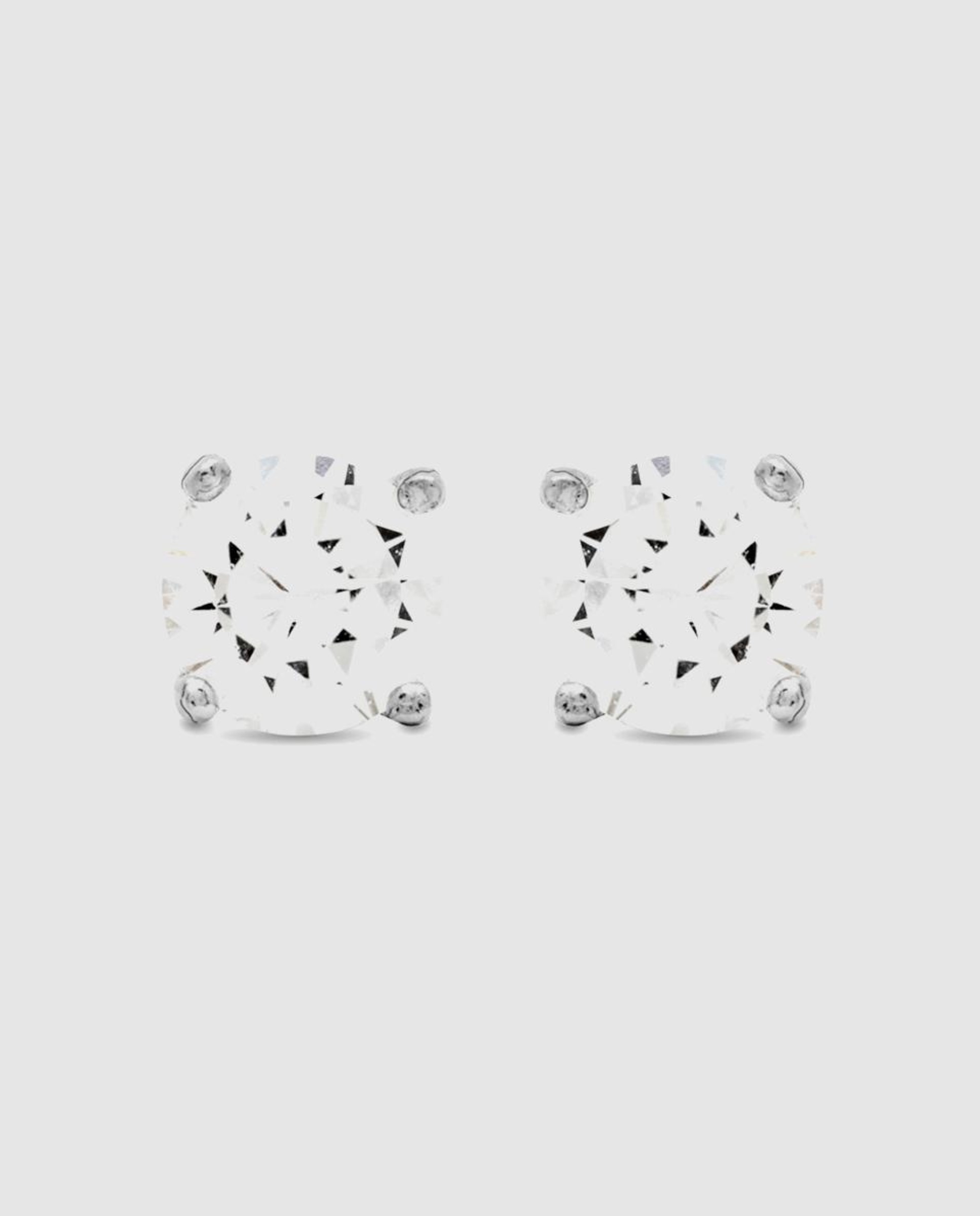 Brincos Pide Un Deseo de Prata de Lei 925 com Acabamento em Ródio e Zirconita Brilhante Branco-1