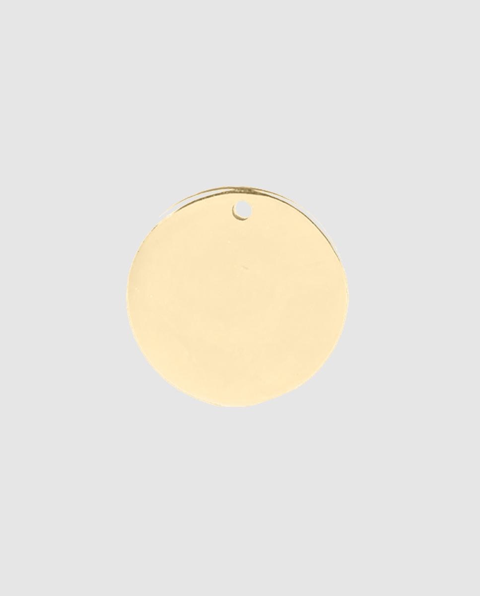 Pendente Graba Tu Joya de Prata de Lei 925 Acabado em Ouro de 18 Quilates Ouro-1