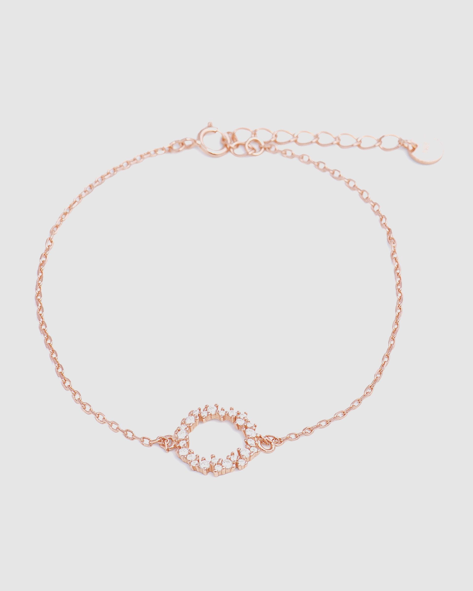 Pulseira de Corrente Pide Un Deseo de Prata de Lei 925 com Acabamento em Ouro Rosa de 18 Quilates e Zirconita Brilhante Rosa-3