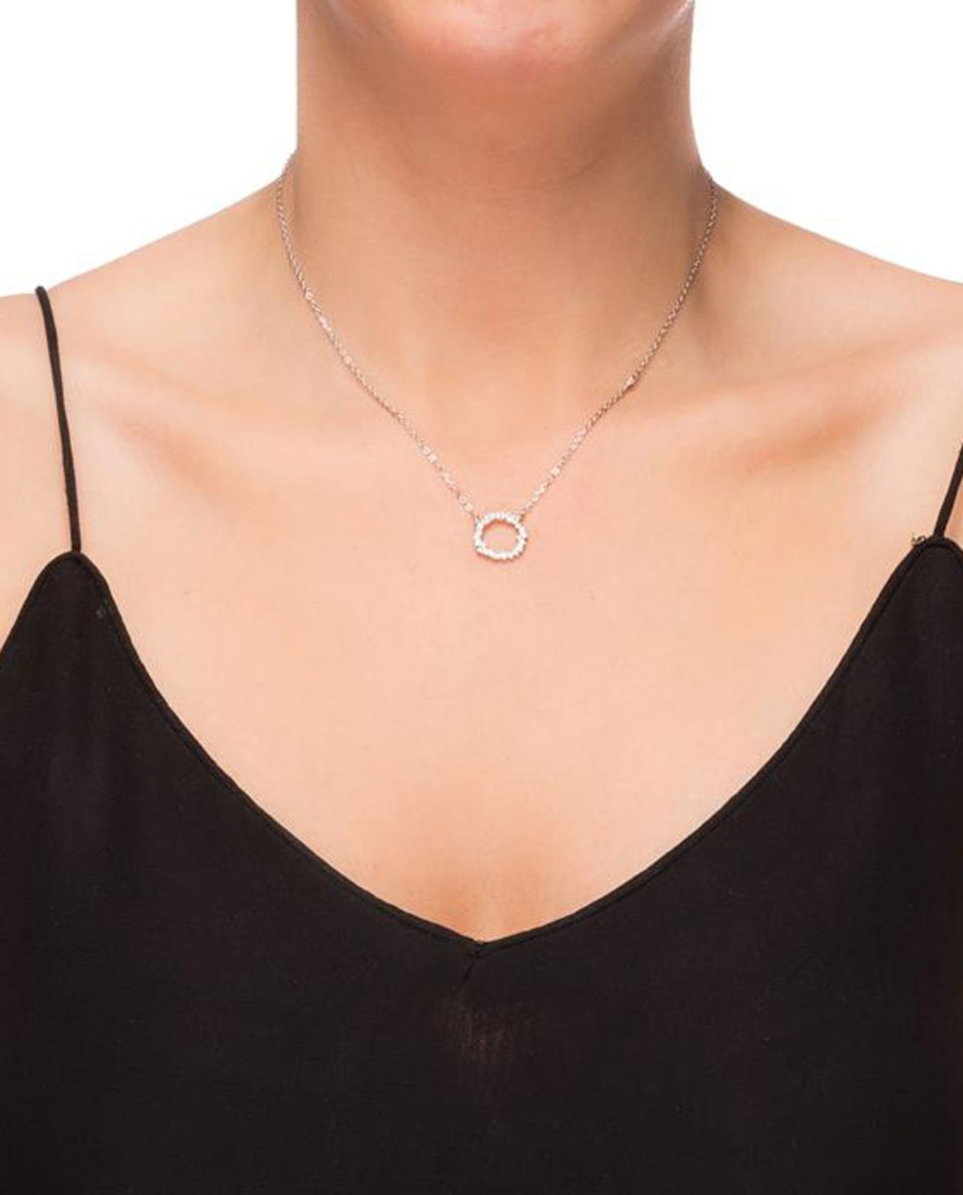 Colar Momentos para Brilhar de Prata de Lei 925 com Acabamento em Ródio e Zirconita Brilhante Branco-2