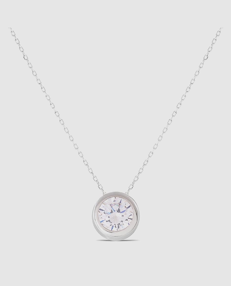 Colar Pide Un Deseo de Prata de Lei 925 com Acabamento em Ródio e Zirconita Brilhante Prata-3