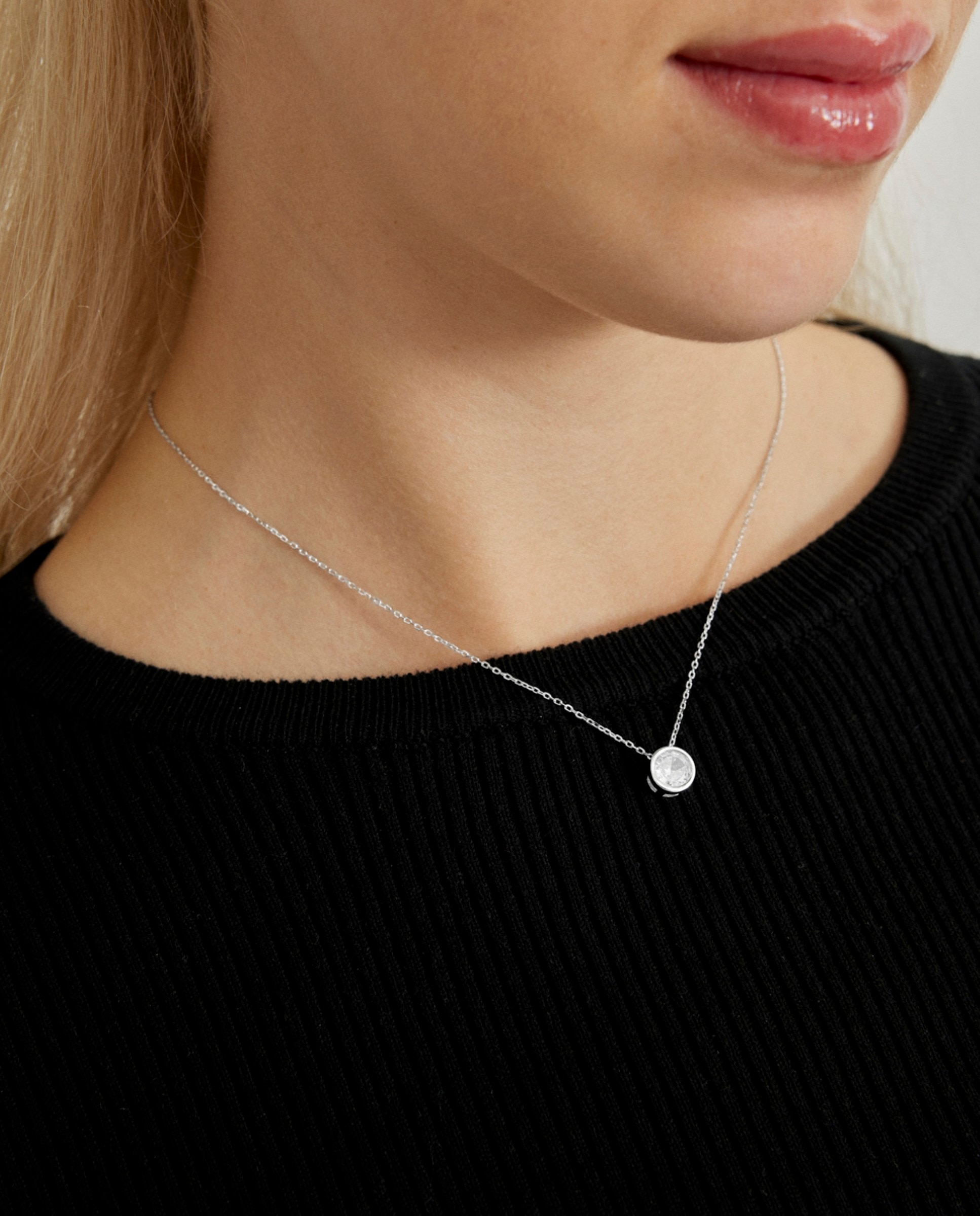 Colar Pide Un Deseo de Prata de Lei 925 com Acabamento em Ródio e Zirconita Brilhante Branco-3