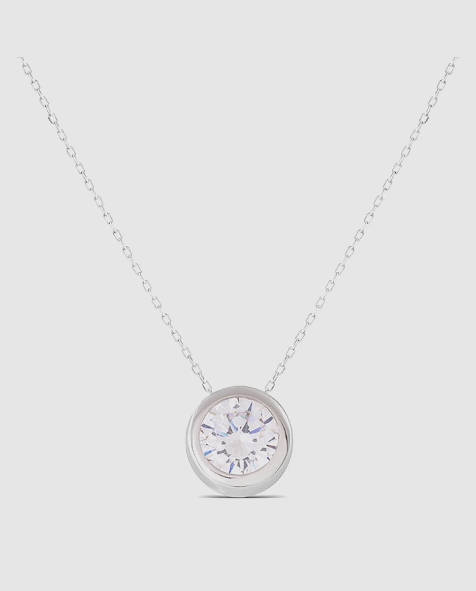 Colar Pide Un Deseo de Prata de Lei 925 com Acabamento em Ródio e Zirconita Brilhante Prata-1