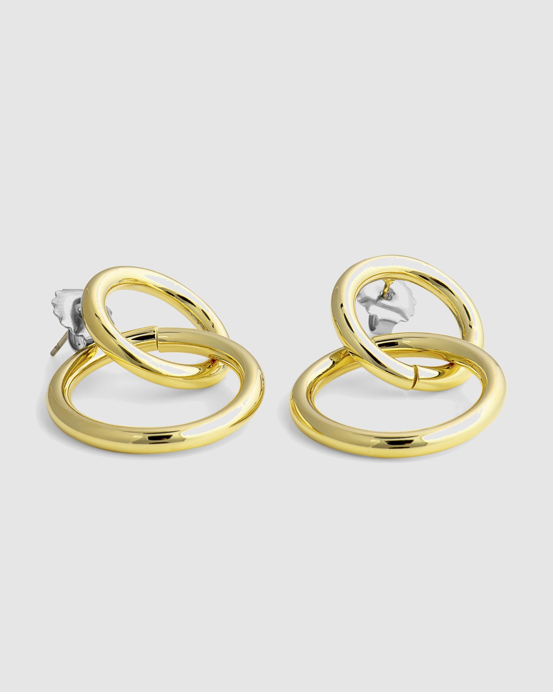 Brincos Basic Acabados em Ouro Amarelo de 18 Quilates Ouro-6