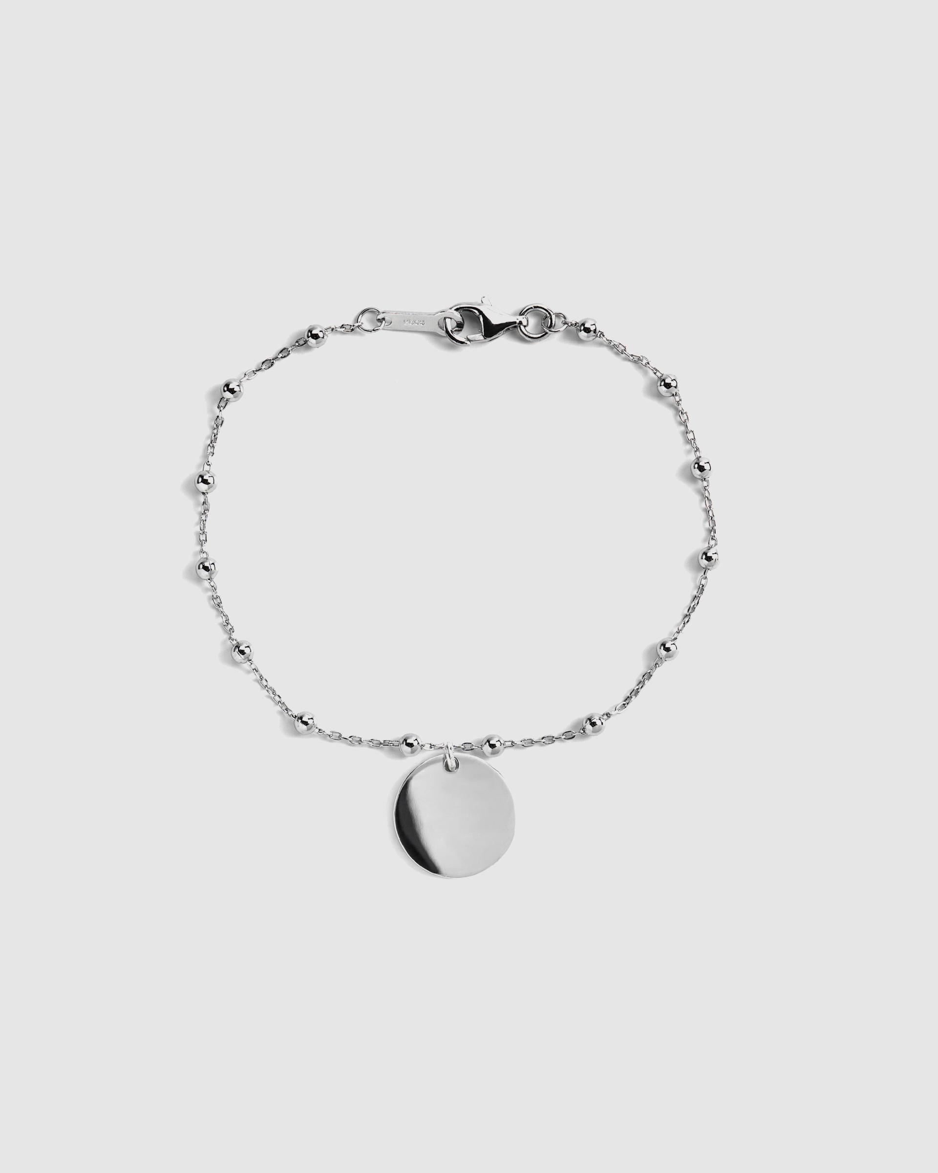 Pulseira de Corrente Grava a Tua Joia de Prata de Lei 925 Acabada em Ródio Prata-1