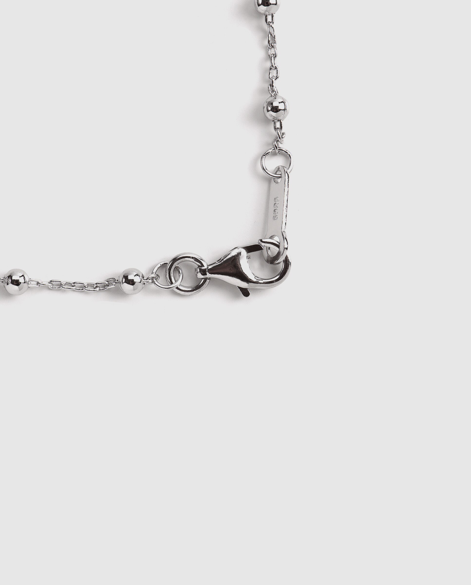 Pulseira de Corrente Grava a Tua Joia de Prata de Lei 925 Acabada em Ródio Prata-6