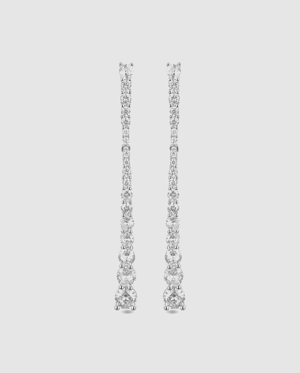 Brincos Momentos para Brilhar de Prata de Lei 925 com Acabamentos em Ródio e Zirconita Brilhante Prata brilhante / Transparente-1