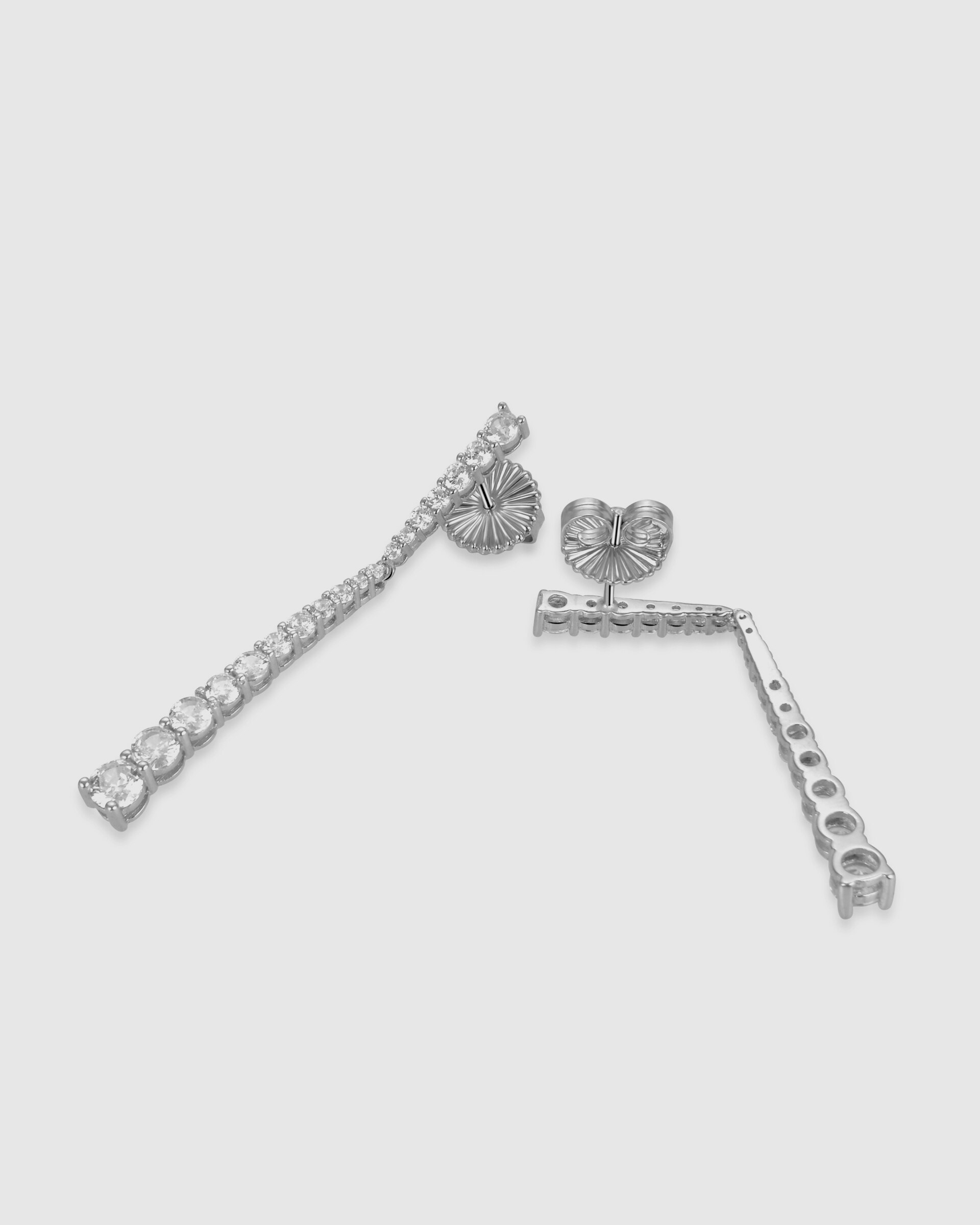 Brincos Momentos para Brilhar de Prata de Lei 925 com Acabamentos em Ródio e Zirconita Brilhante Prata brilhante / Transparente-6