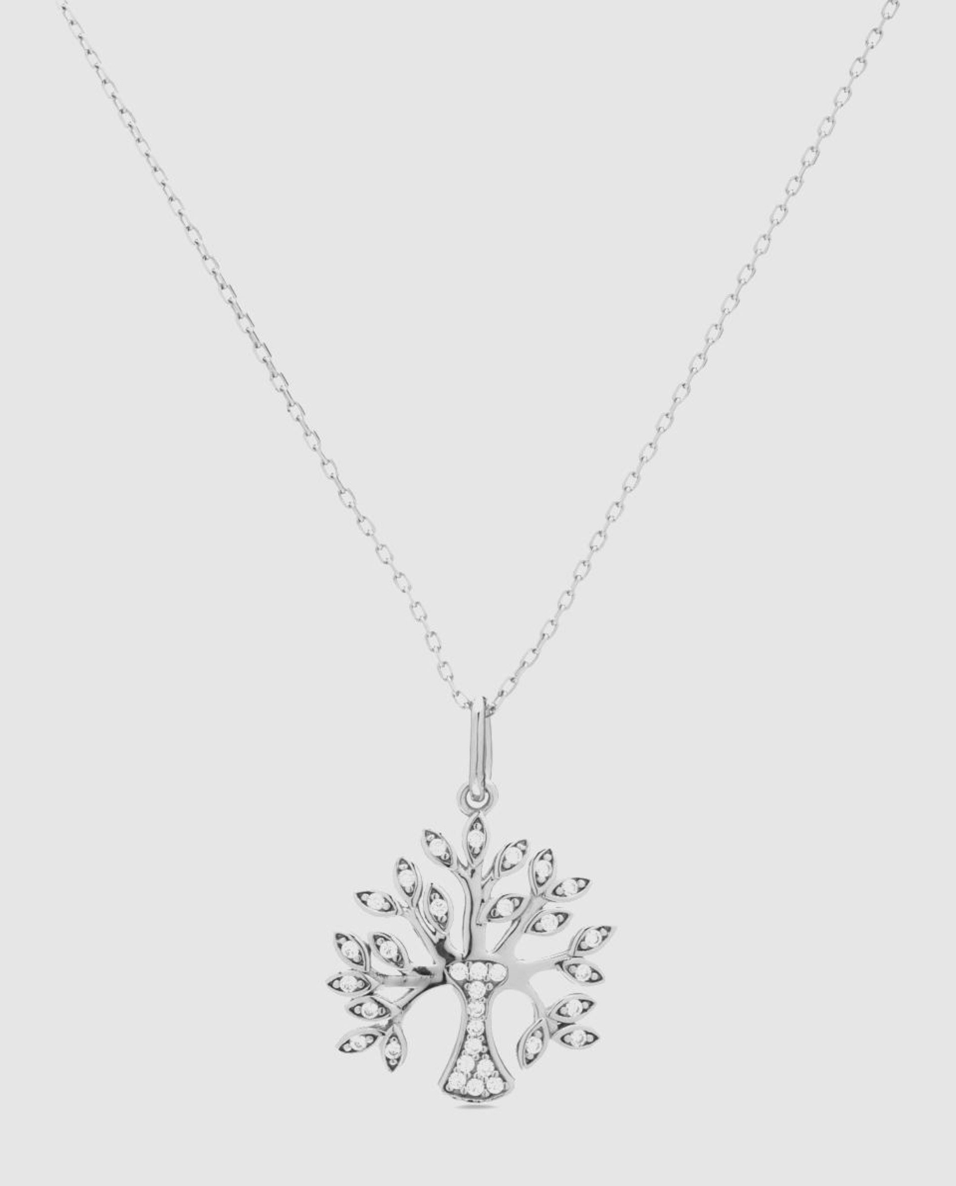 Colar Pide Un Deseo de Prata de Lei 925 com Acabamento em Ródio e Zirconita Brilhante Branco-1