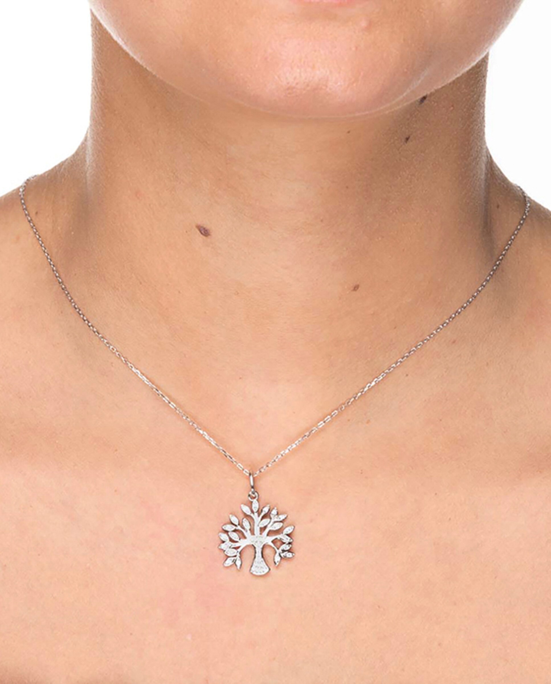 Colar Pide Un Deseo de Prata de Lei 925 com Acabamento em Ródio e Zirconita Brilhante Branco-2