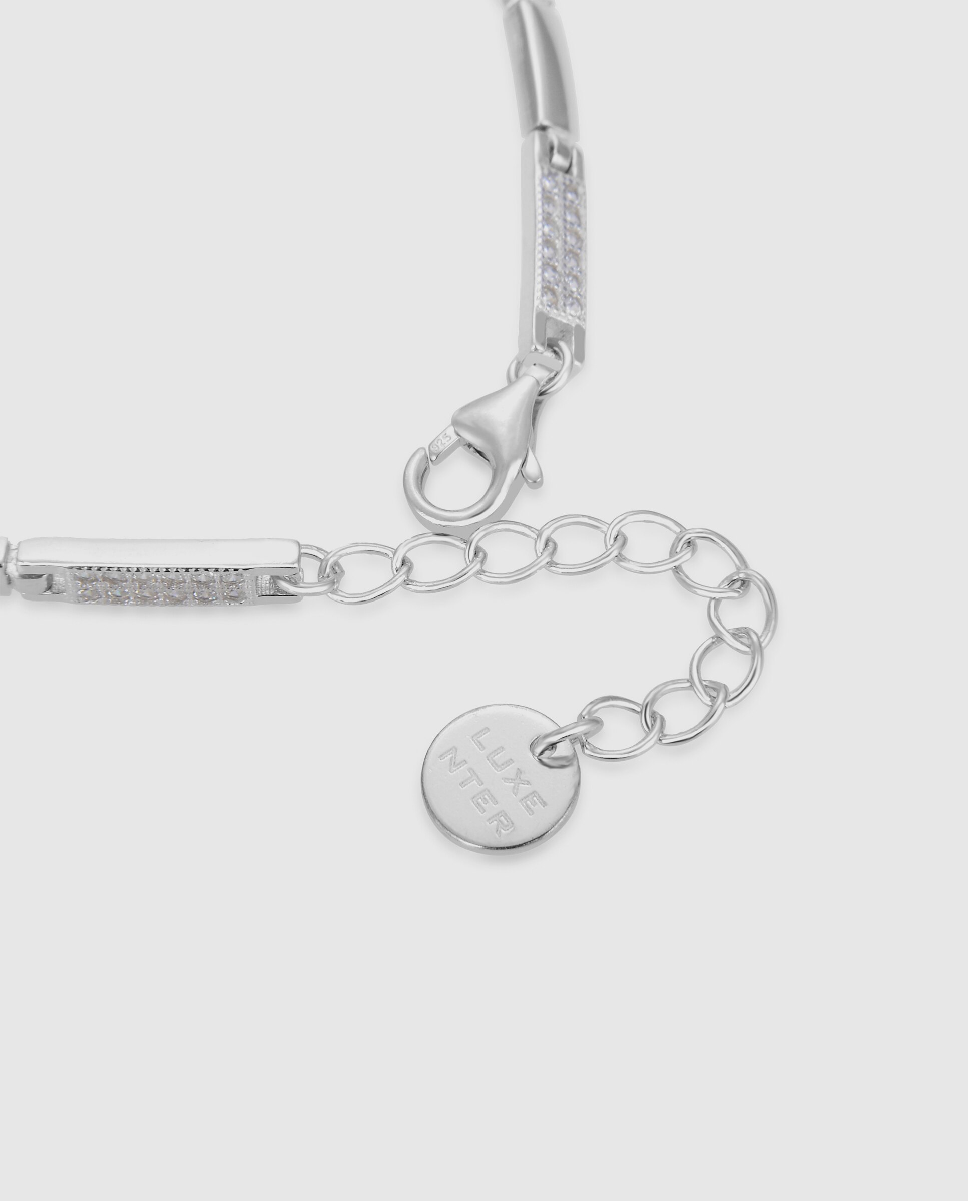 Pulseira de Elos Momentos para Brilhar de Prata de Lei 925 Acabada em Ródio com Zirconita Brilhante Prata-7