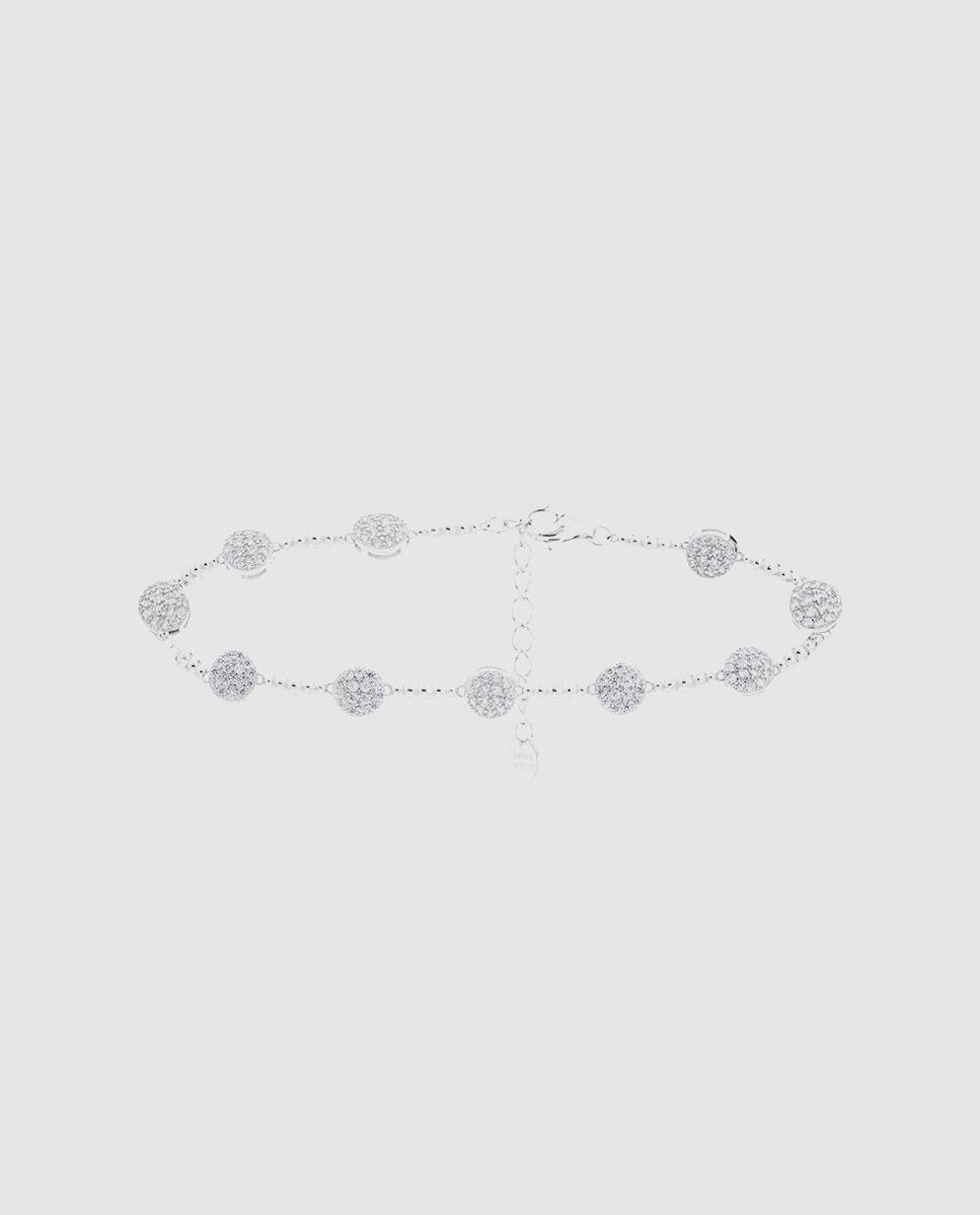 Pulseira de Corrente Momentos para Brilhar de Prata de Lei 925 com Acabamento em Ródio e Zirconita Brilhante Prata-1